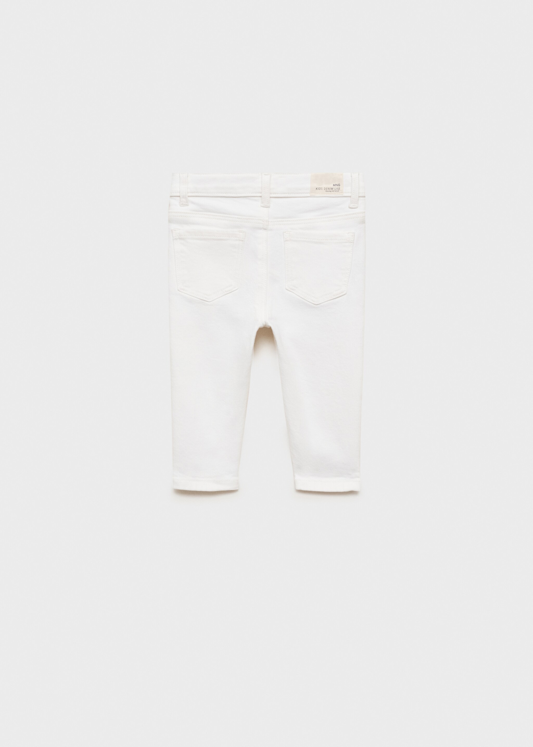 Cotton skinny Jeans - Reverse of the article, White. Ref: 87000629-00.