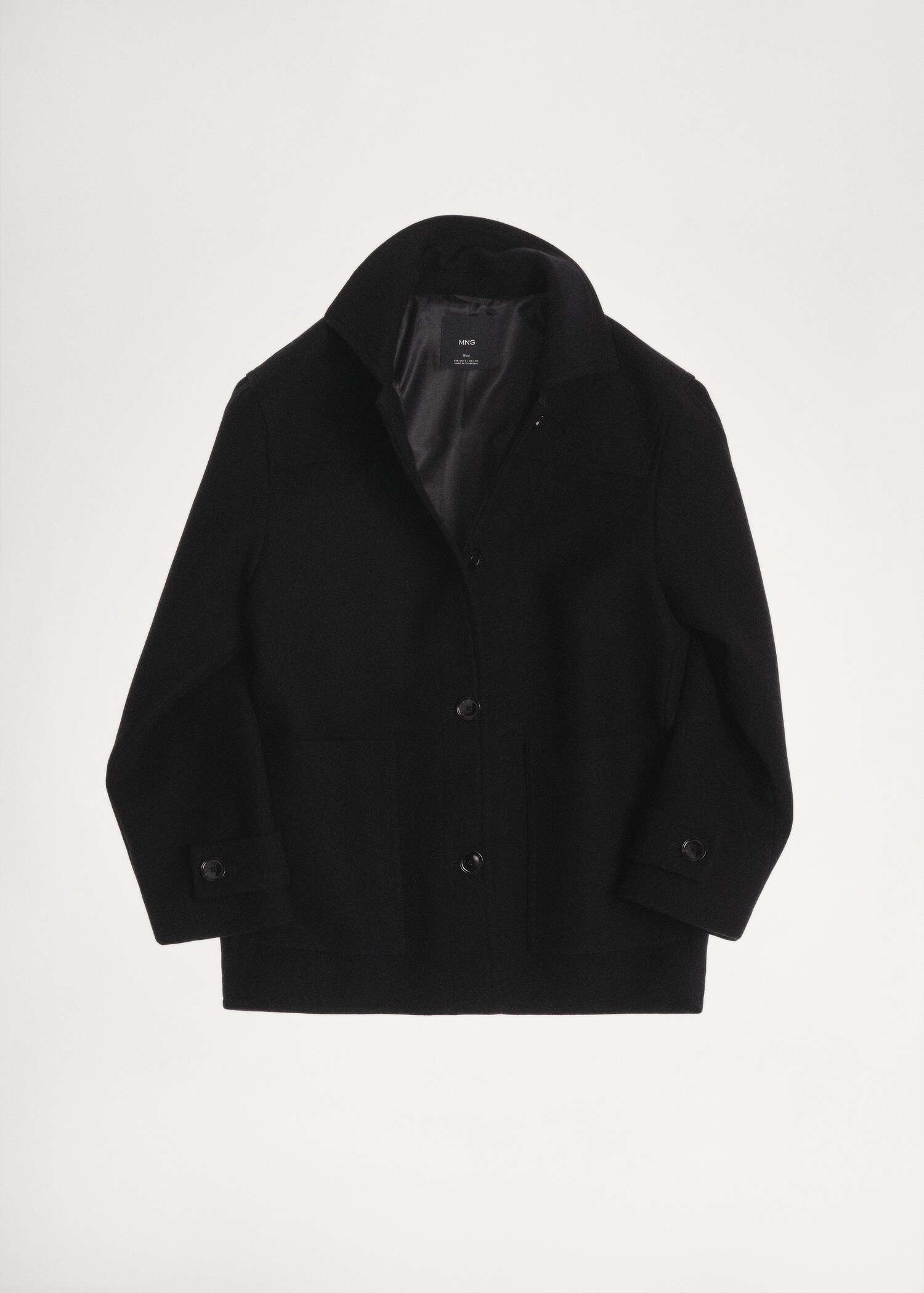 Midi wool coat with buttons - Details of the article 7