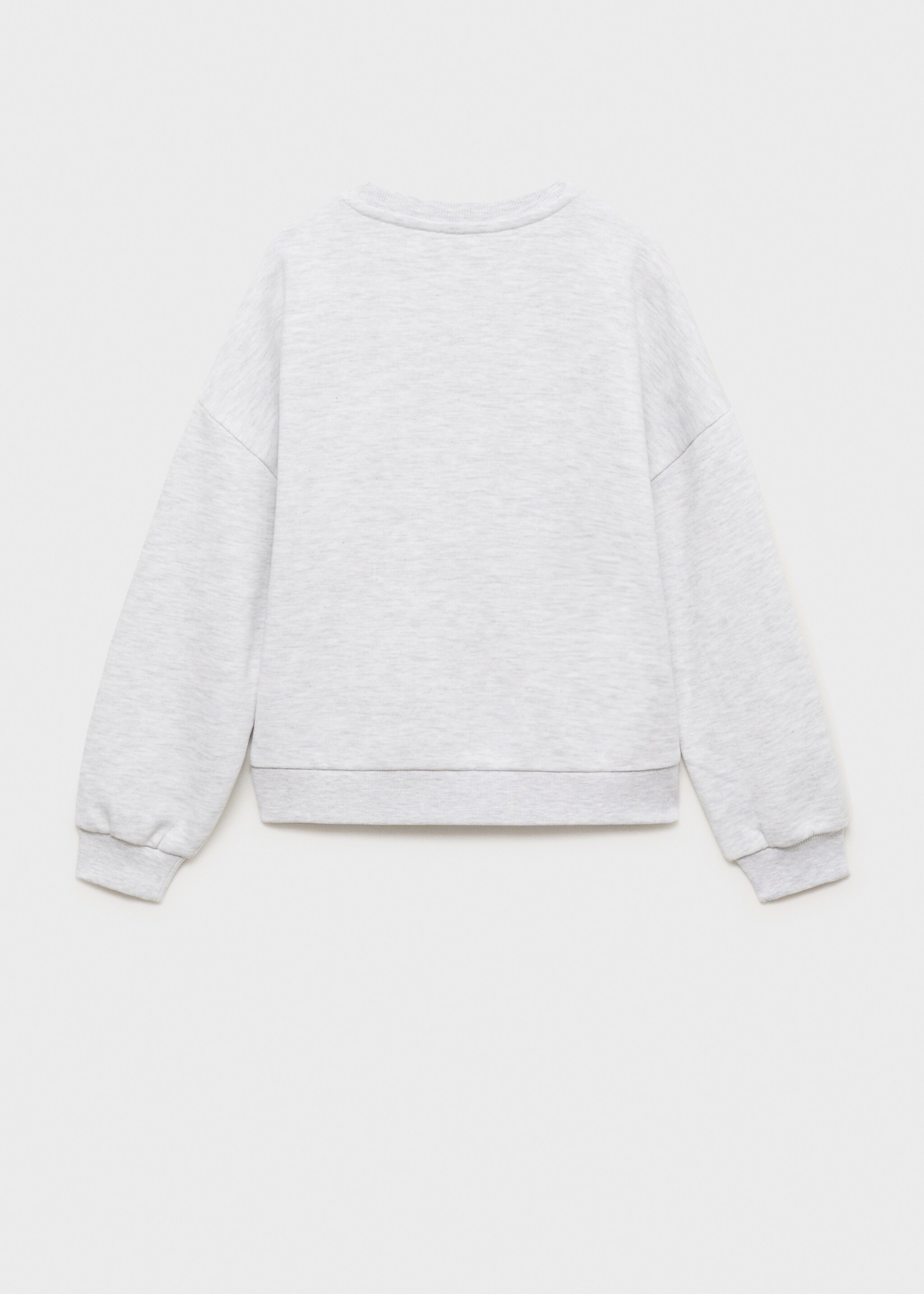 Sudadera mensaje relieve - Reverso del artículo, Gris claro vigoré. Ref: 87000646-00.