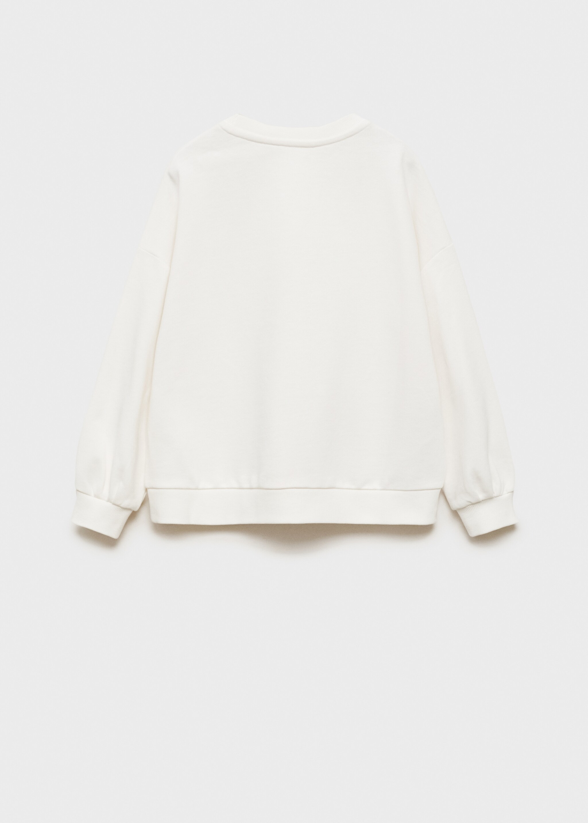 Φούτερ floral πούλιες - Πίσω όψη προϊόντος, Υπόλευκο. Ref: 87000647-00.