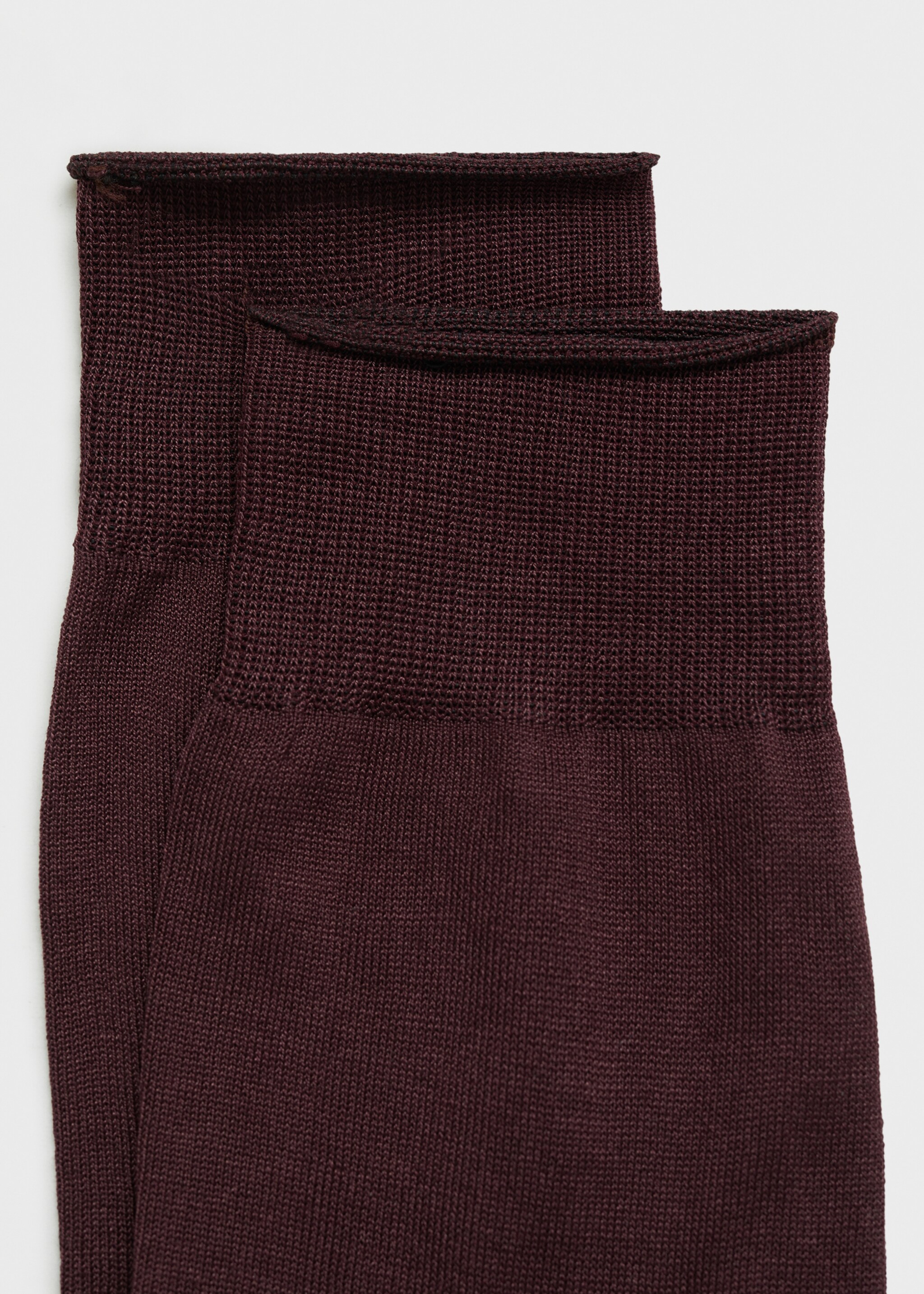 Sada 2 párů vysokých bavlněných ponožek - Detail zboží 8, Hnědá. Ref: 87000657-00.