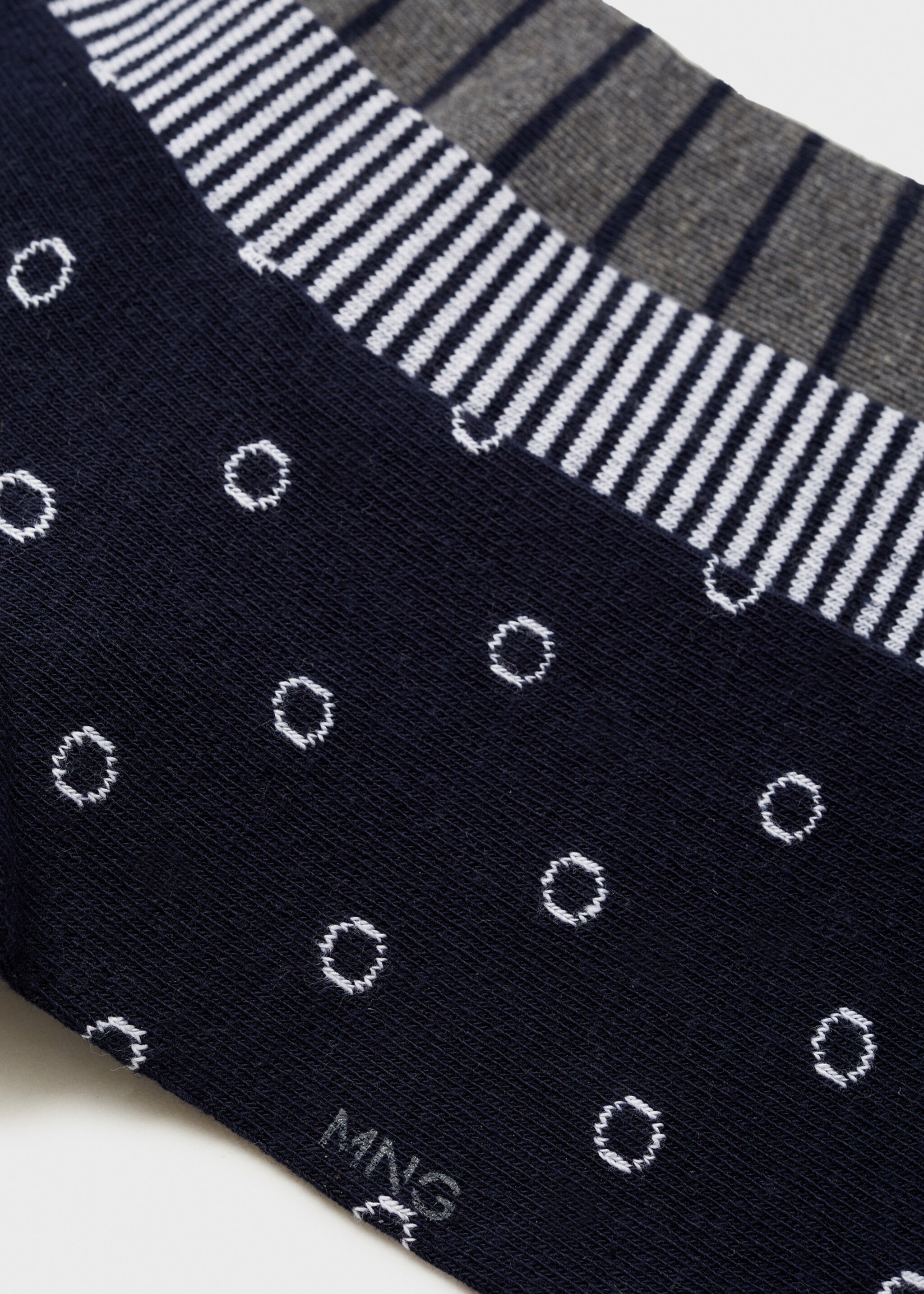 3 pack mixed socks - Details of the article 0, Grey. Ref: 87000659-00.