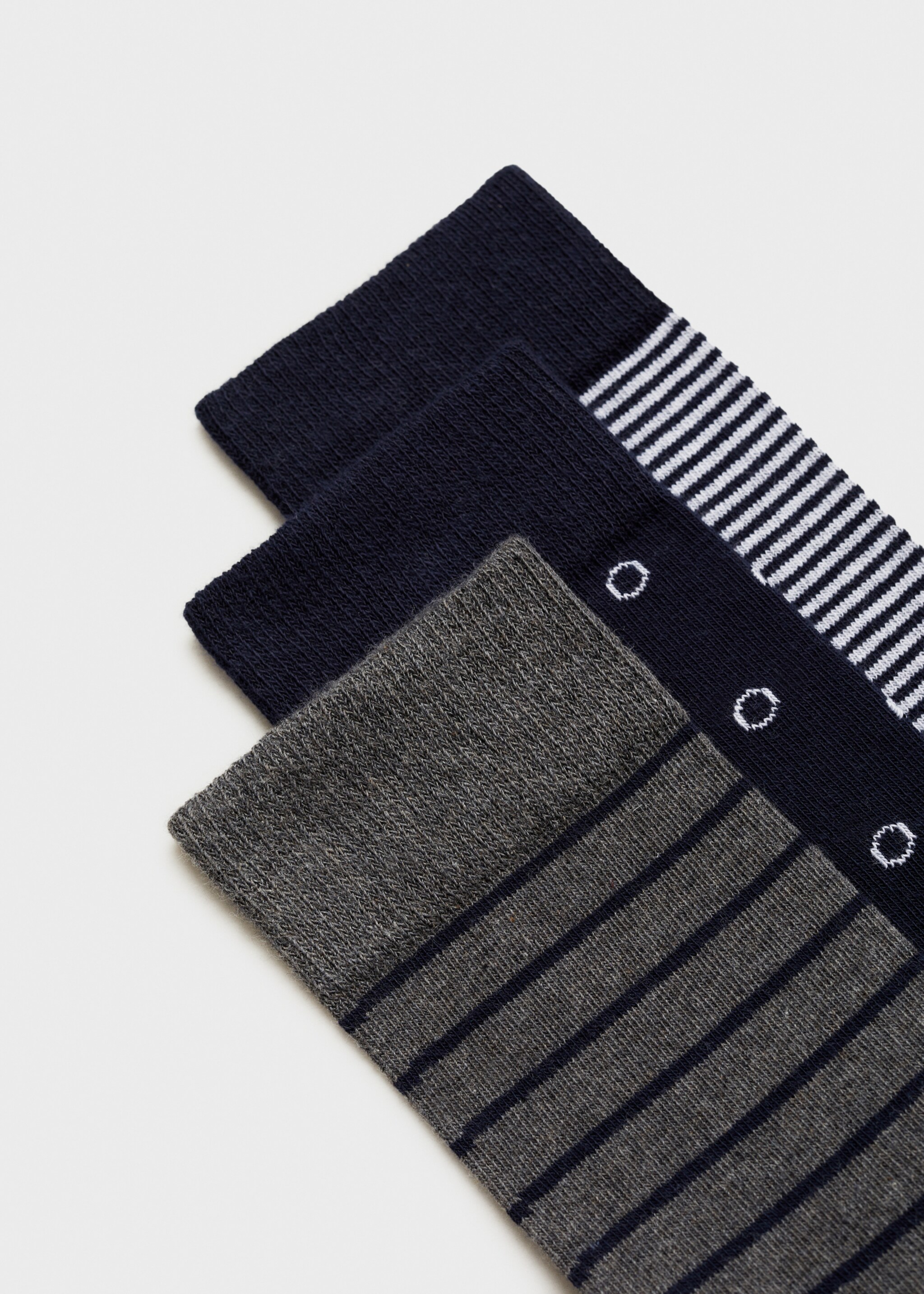 3 pack mixed socks - Details of the article 8, Grey. Ref: 87000659-00.