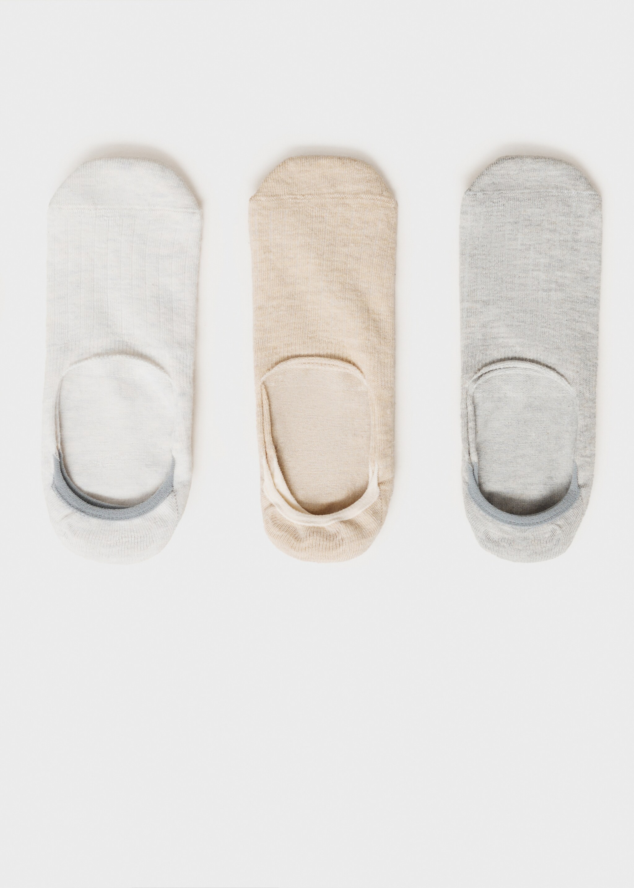 Pack of 3 ankle socks - Article without model, Ecru. Ref: 87000660-00.