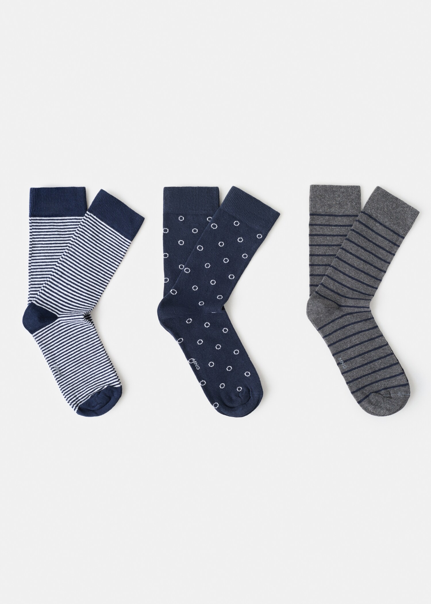 Pack of 3 striped cotton socks - Reverse of the article