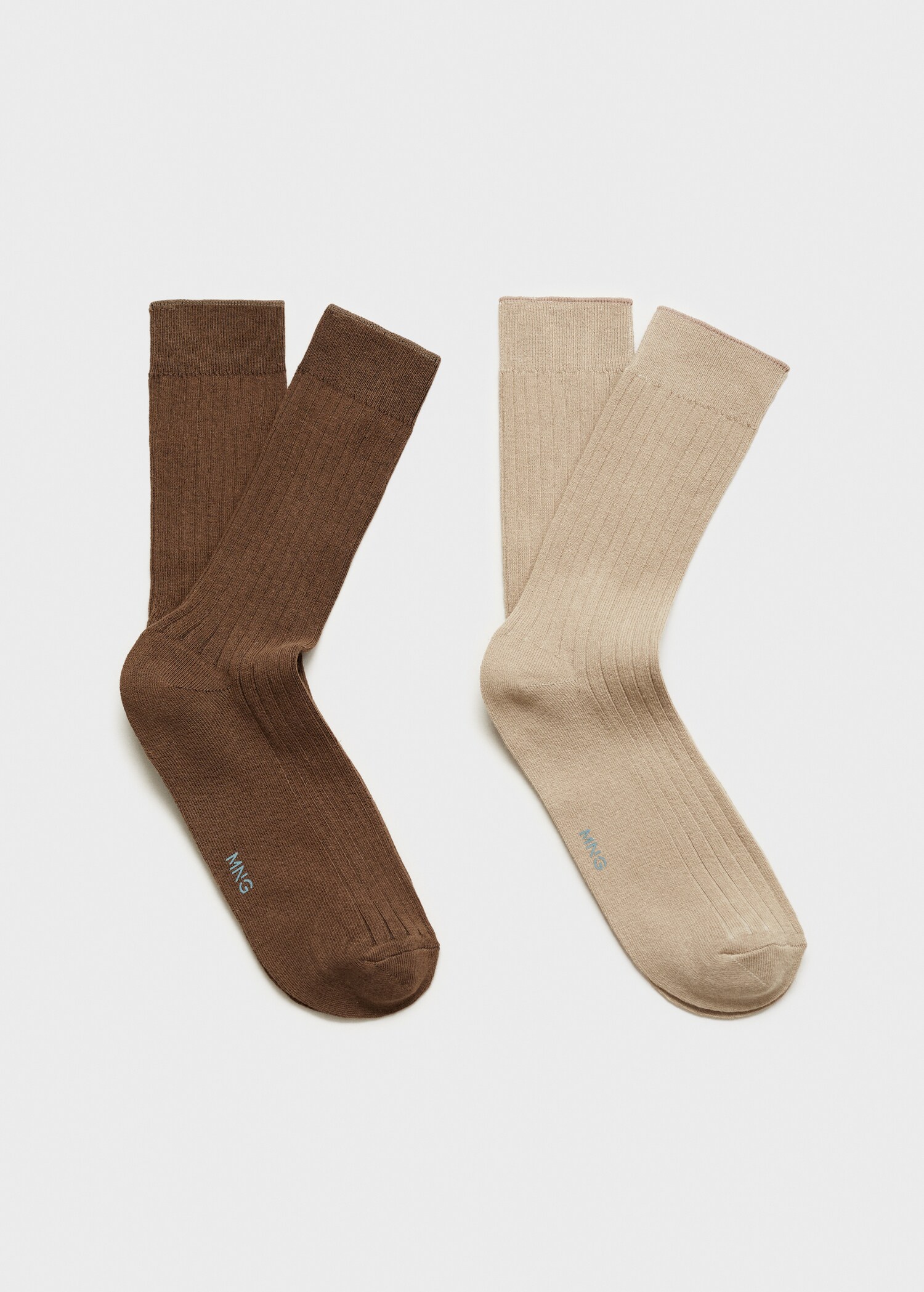 Pack of 2 ribbed cotton socks - Article without model