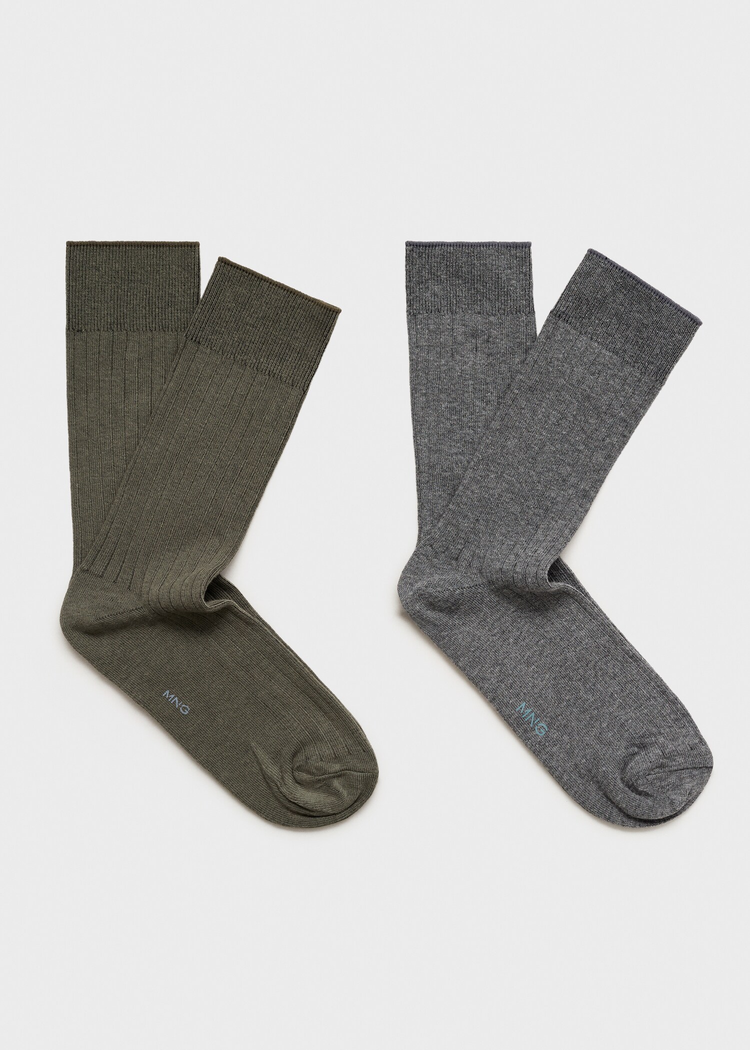 Pack of 2 ribbed cotton socks - Article without model