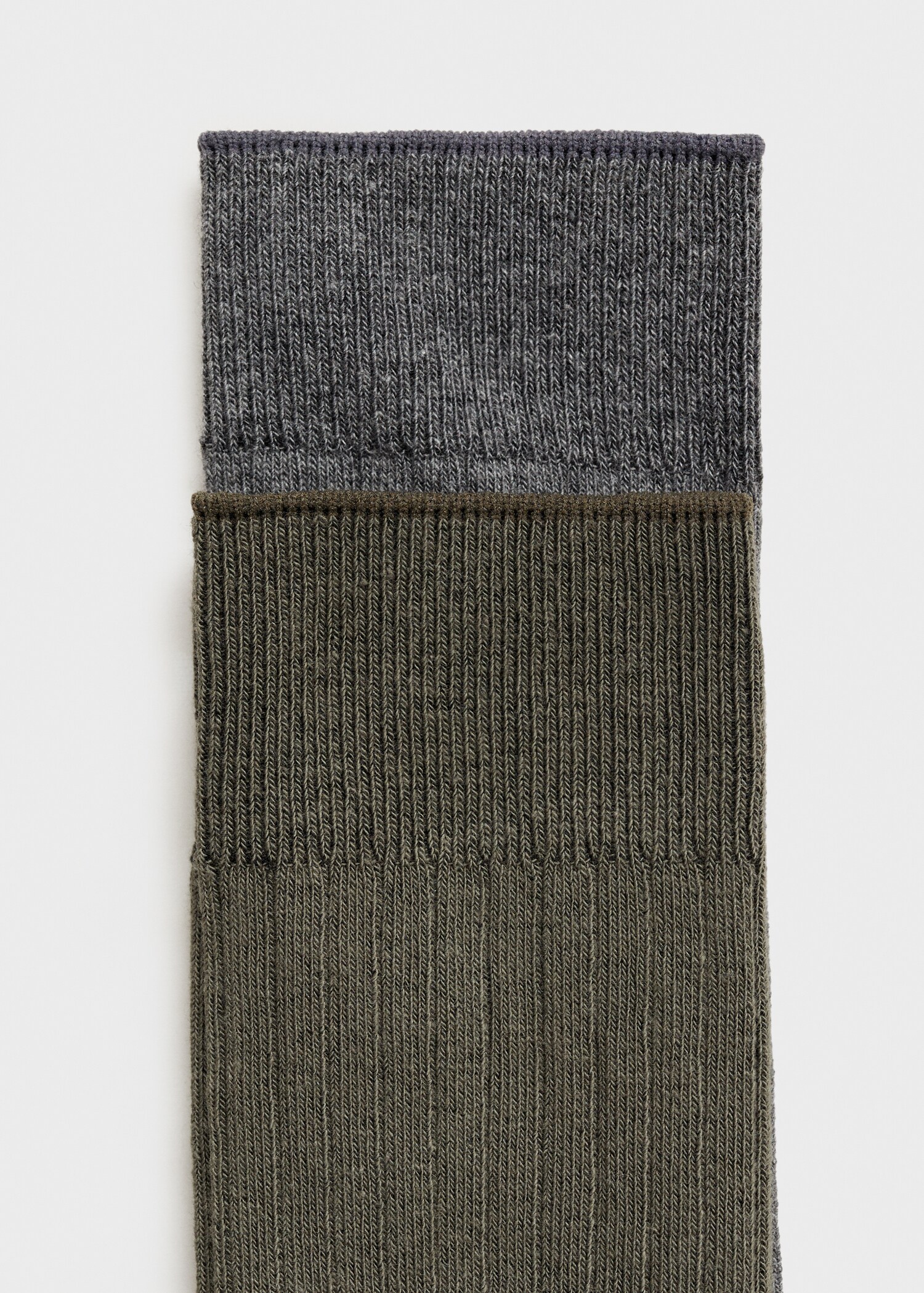 Pack of 2 ribbed cotton socks - Reverse of the article