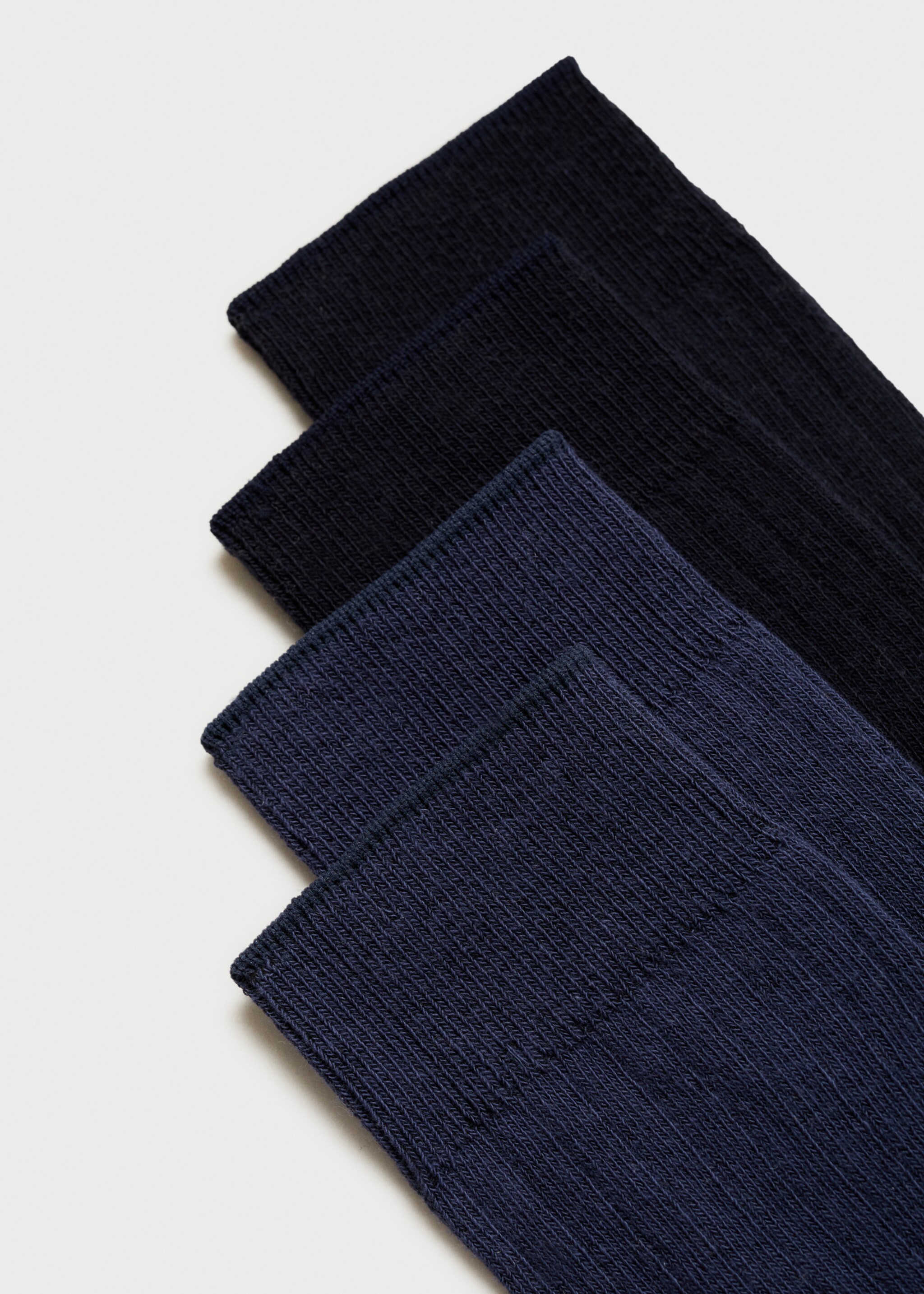 2er-Pack Baumwollsocken mit Rippmuster - Detail des Artikels 8, Dunkles Marineblau. Ref: 87000663-00.