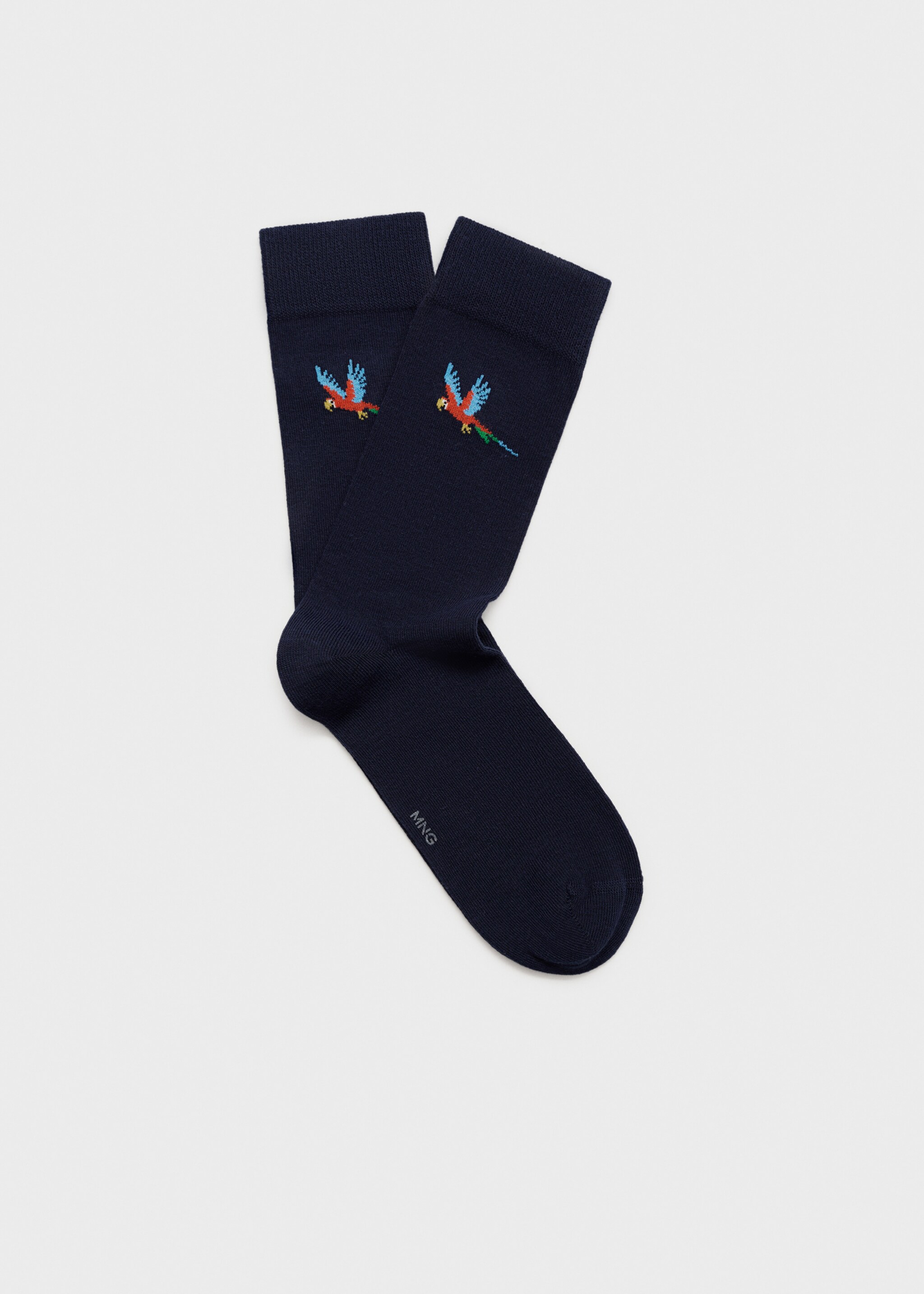 Printed cotton socks - Article without model, Dark Navy. Ref: 87000665-00.