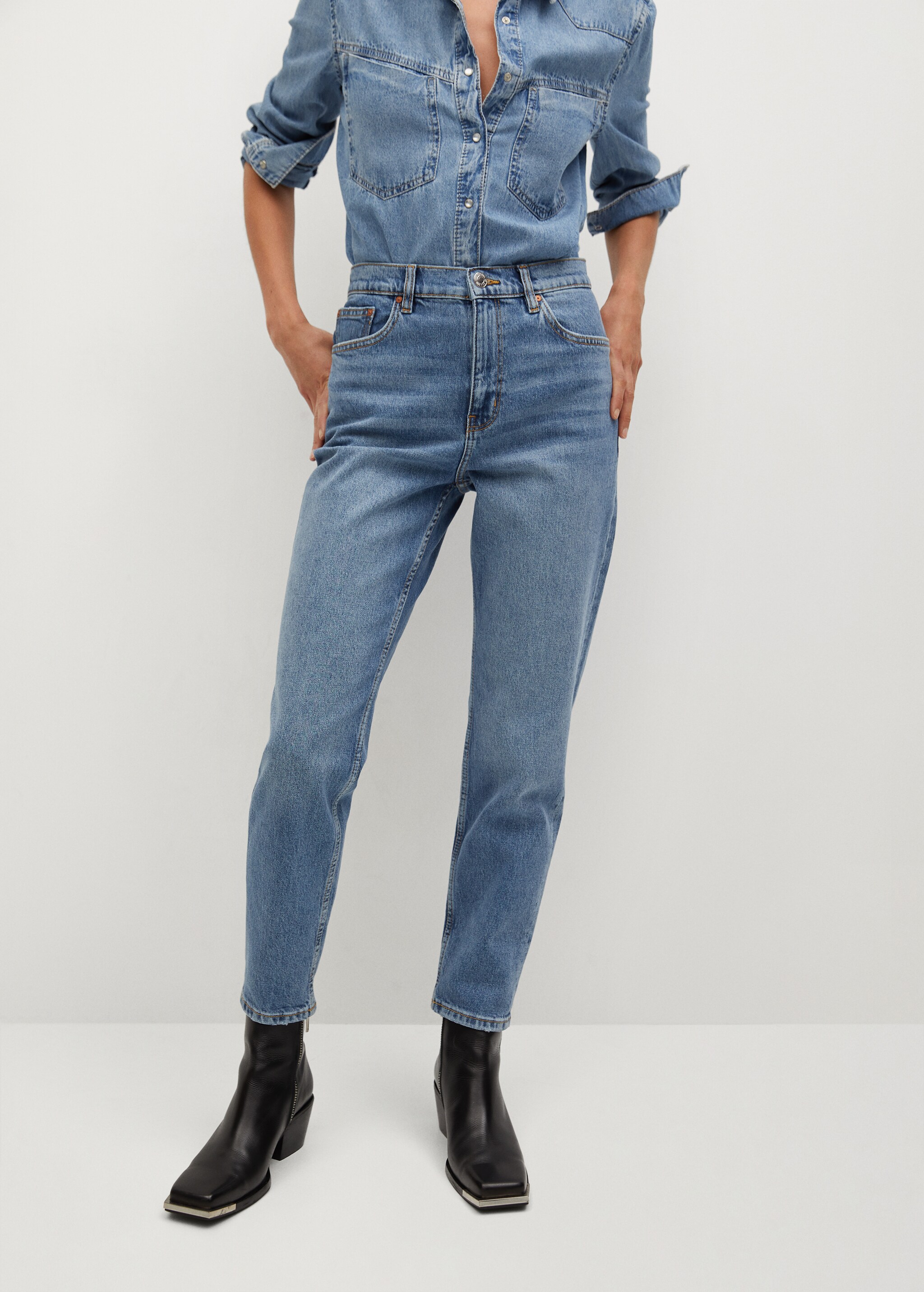 Jeans Mom-fit - Plano medio