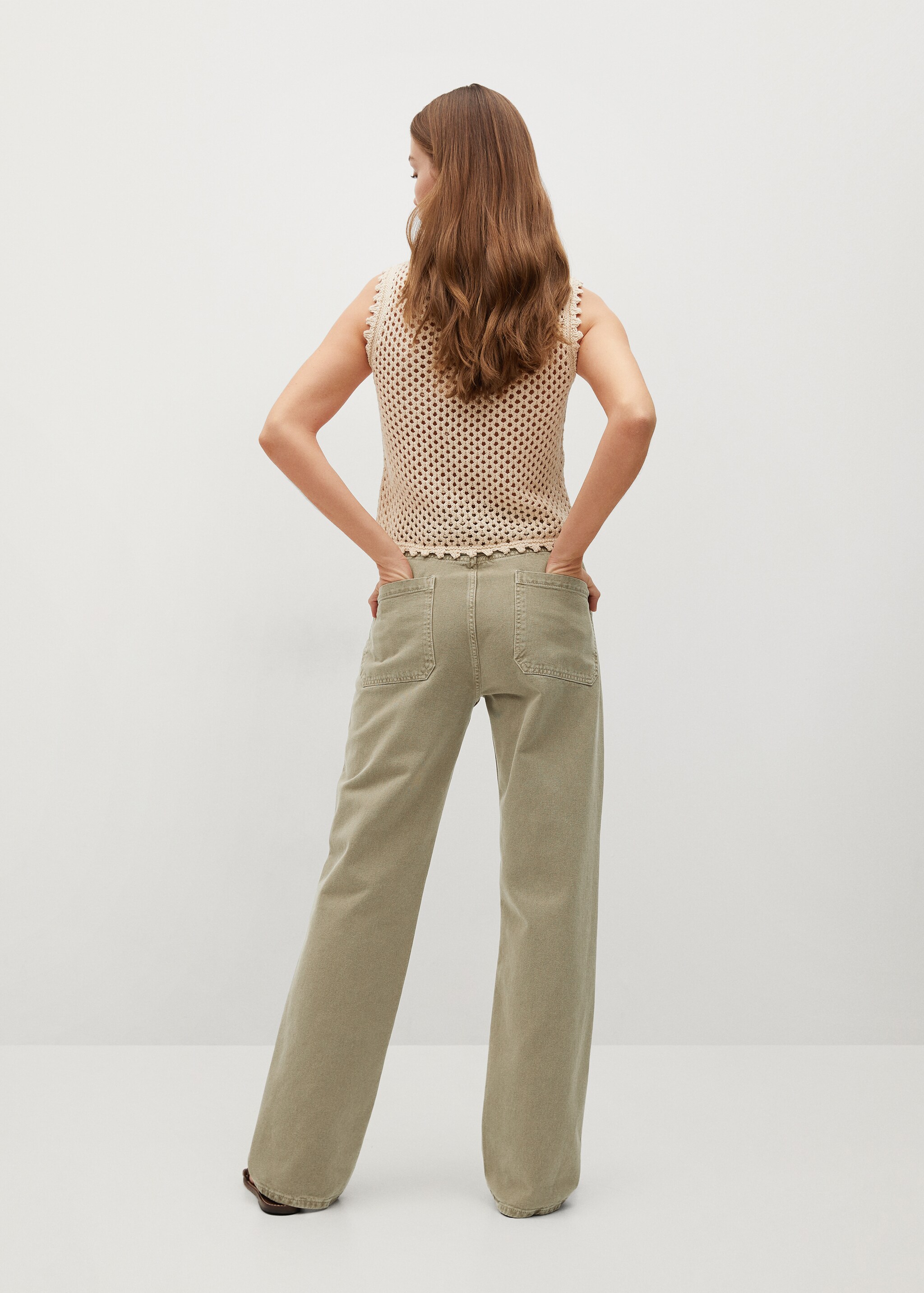 Jeans wideleg tiro alto - Reverso del artículo