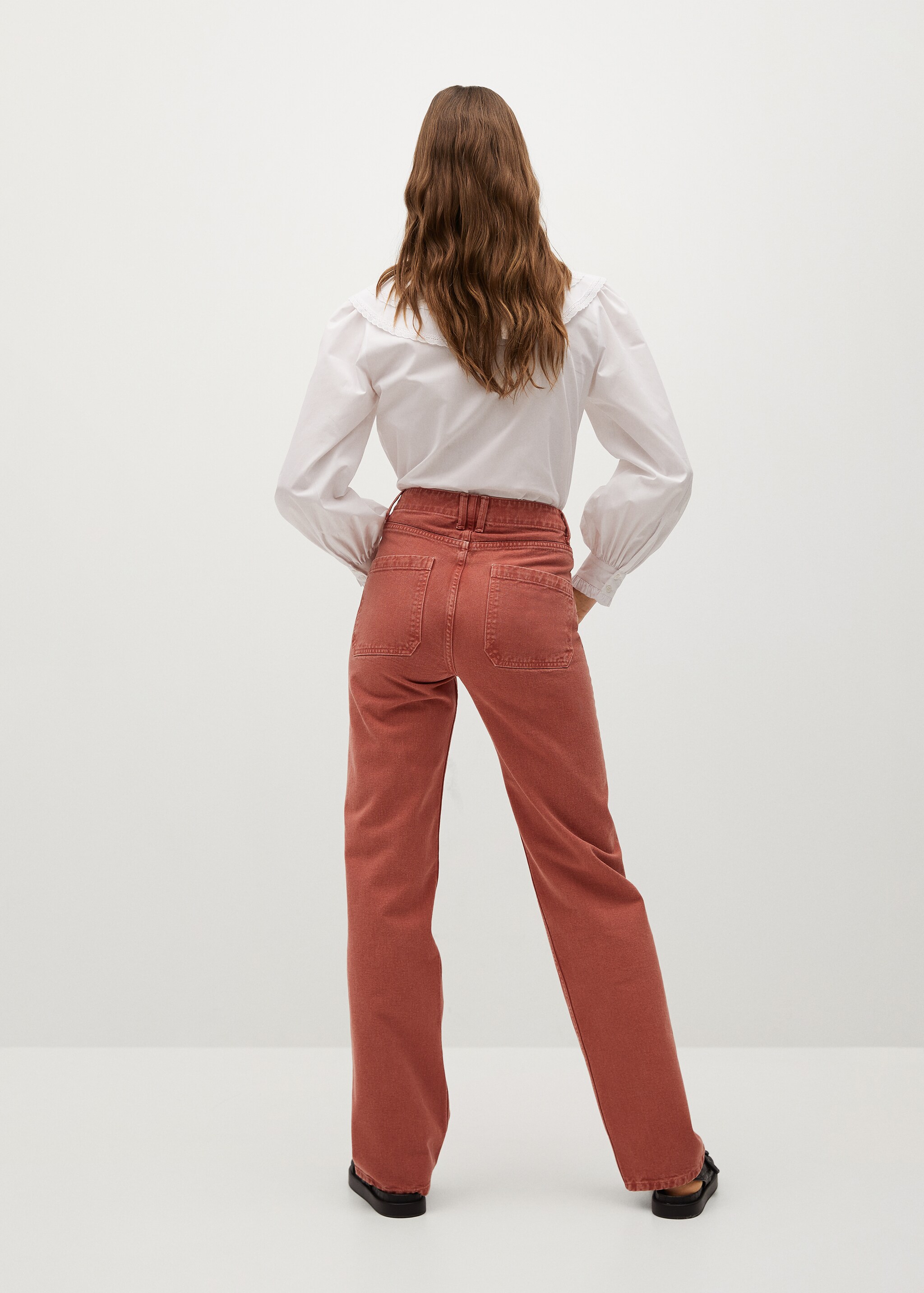 Jeans wideleg tiro alto - Reverso del artículo