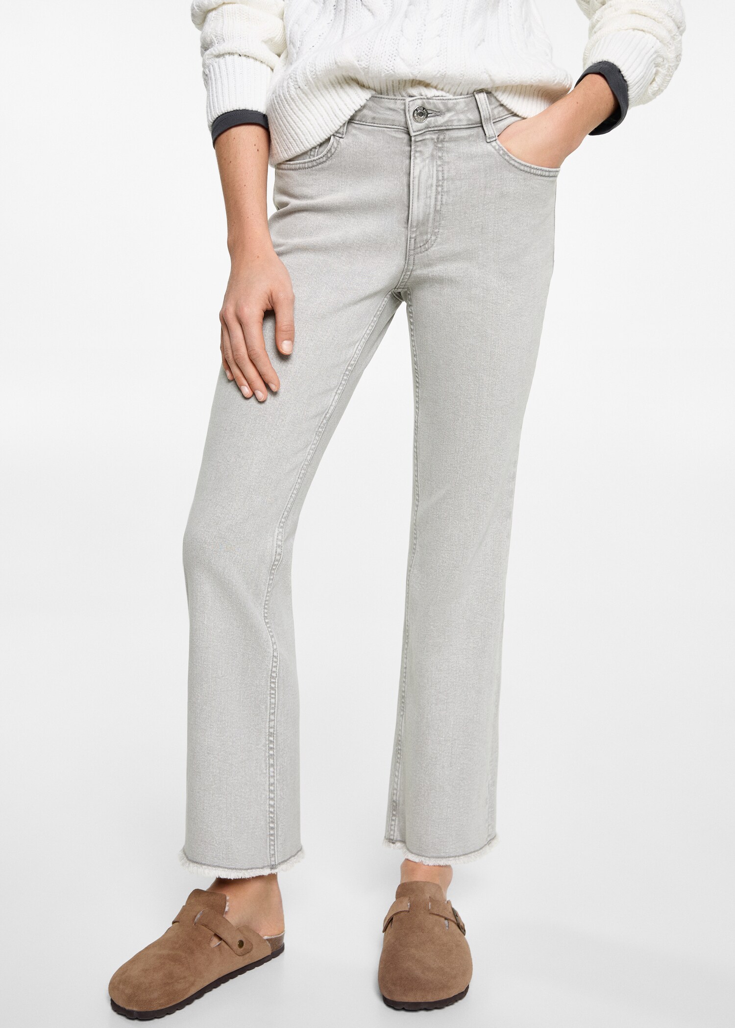 Crop flared jeans - Medium plane