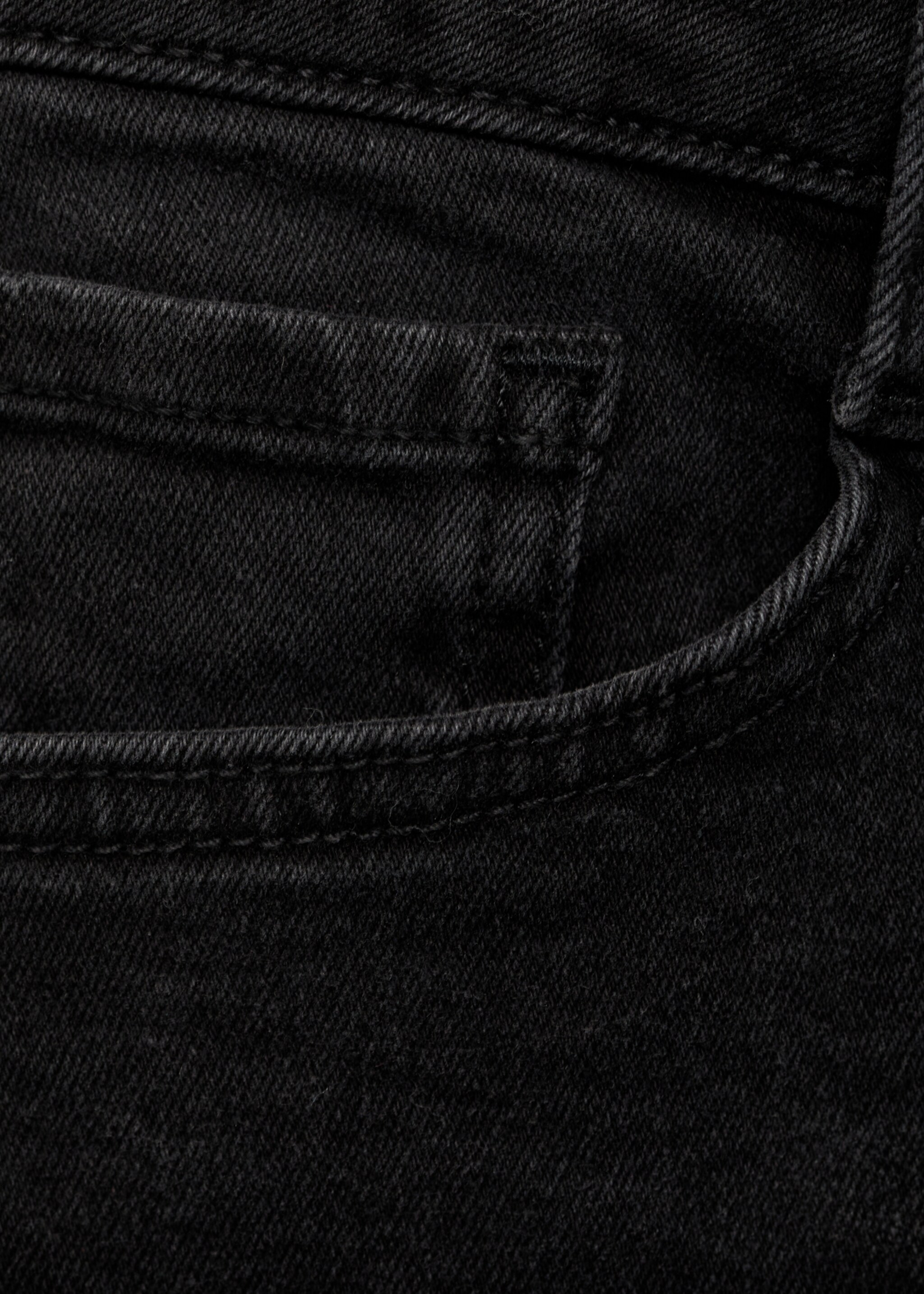 Crop flared jeans - Details of the article 0, Black denim. Ref: 87001071-00.