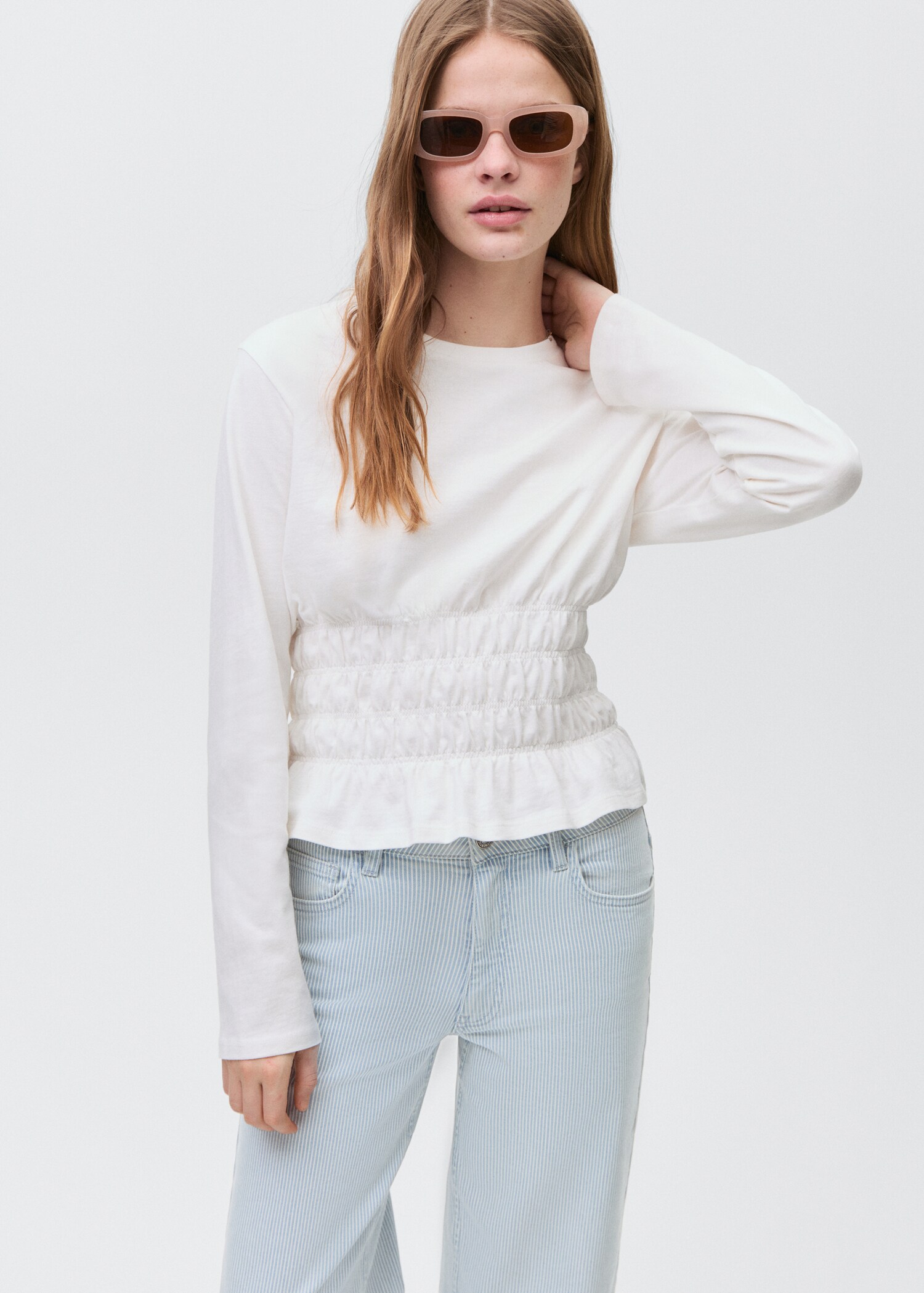 Gestreepte culotte jeans - Detail van het artikel 1