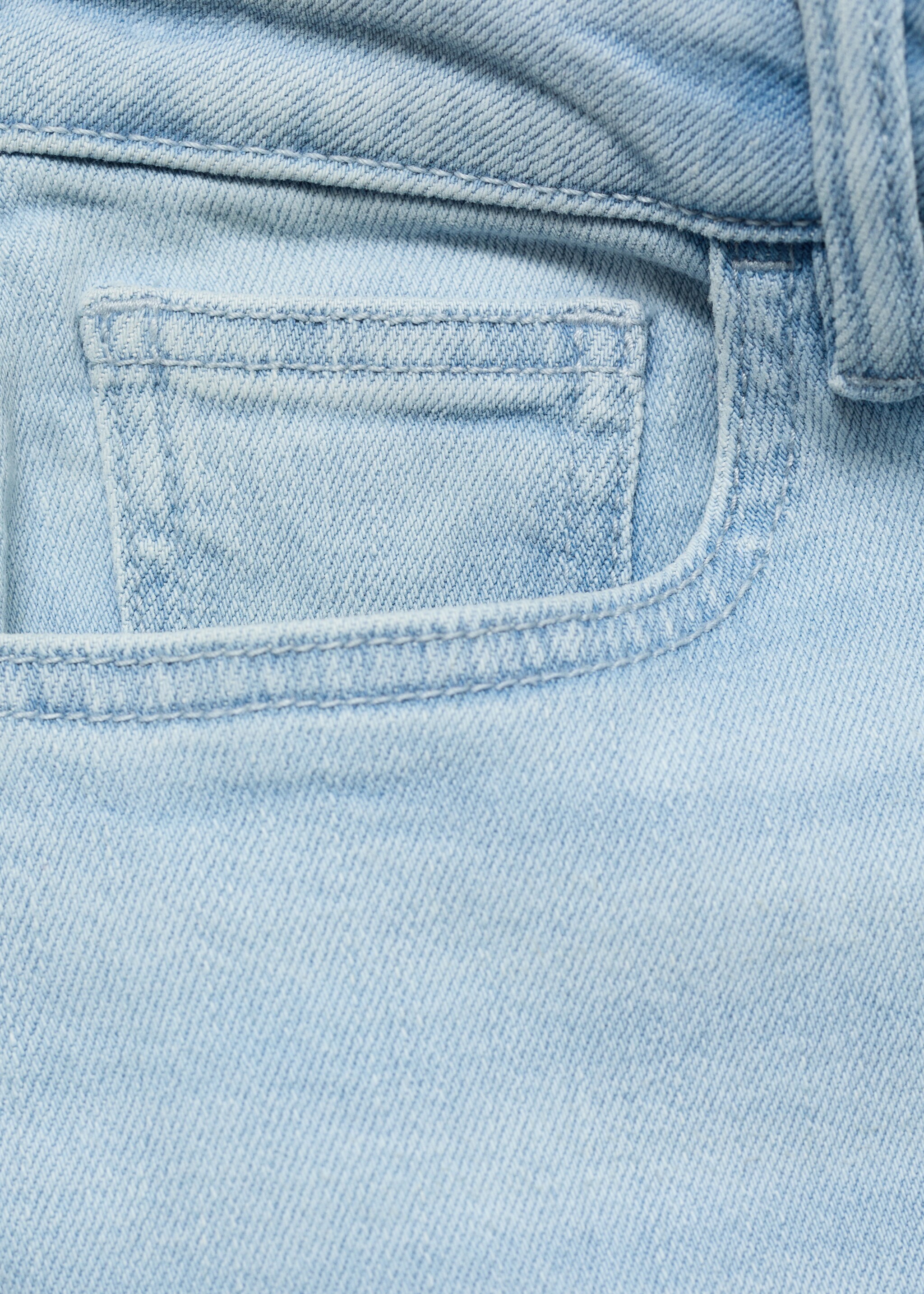 Jeans culotte mid-waist comfort - Details of the article 0, Light Blue. Ref: 87001075-00.