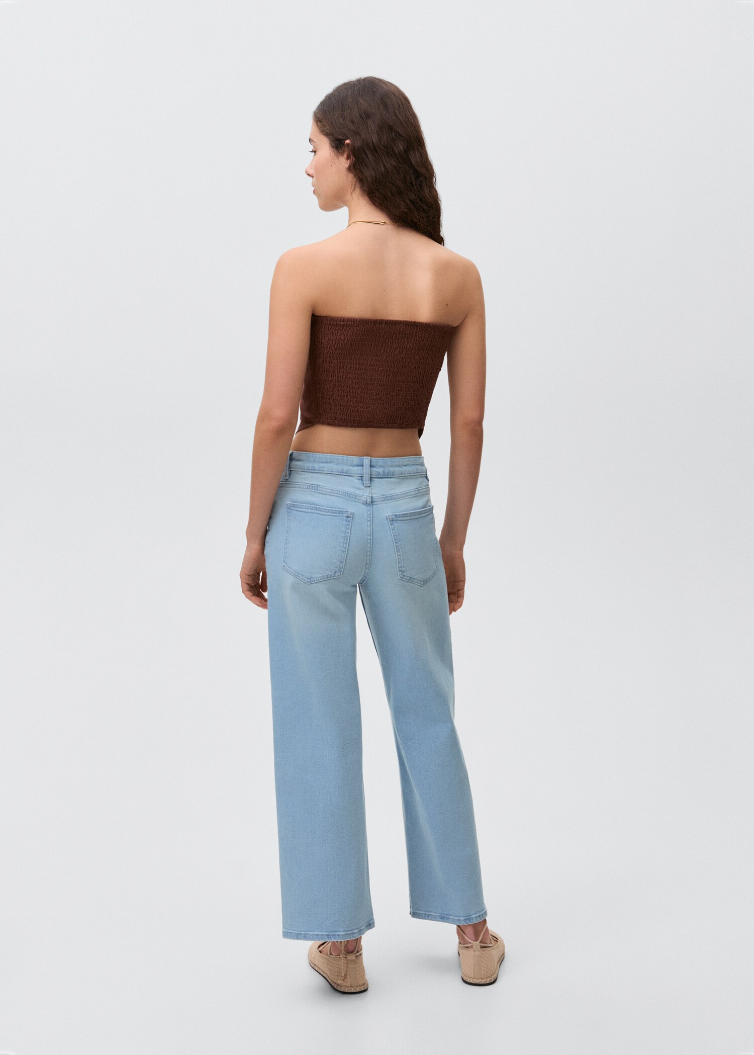 Jeans culotte mid-waist comfort - Reverse of the article