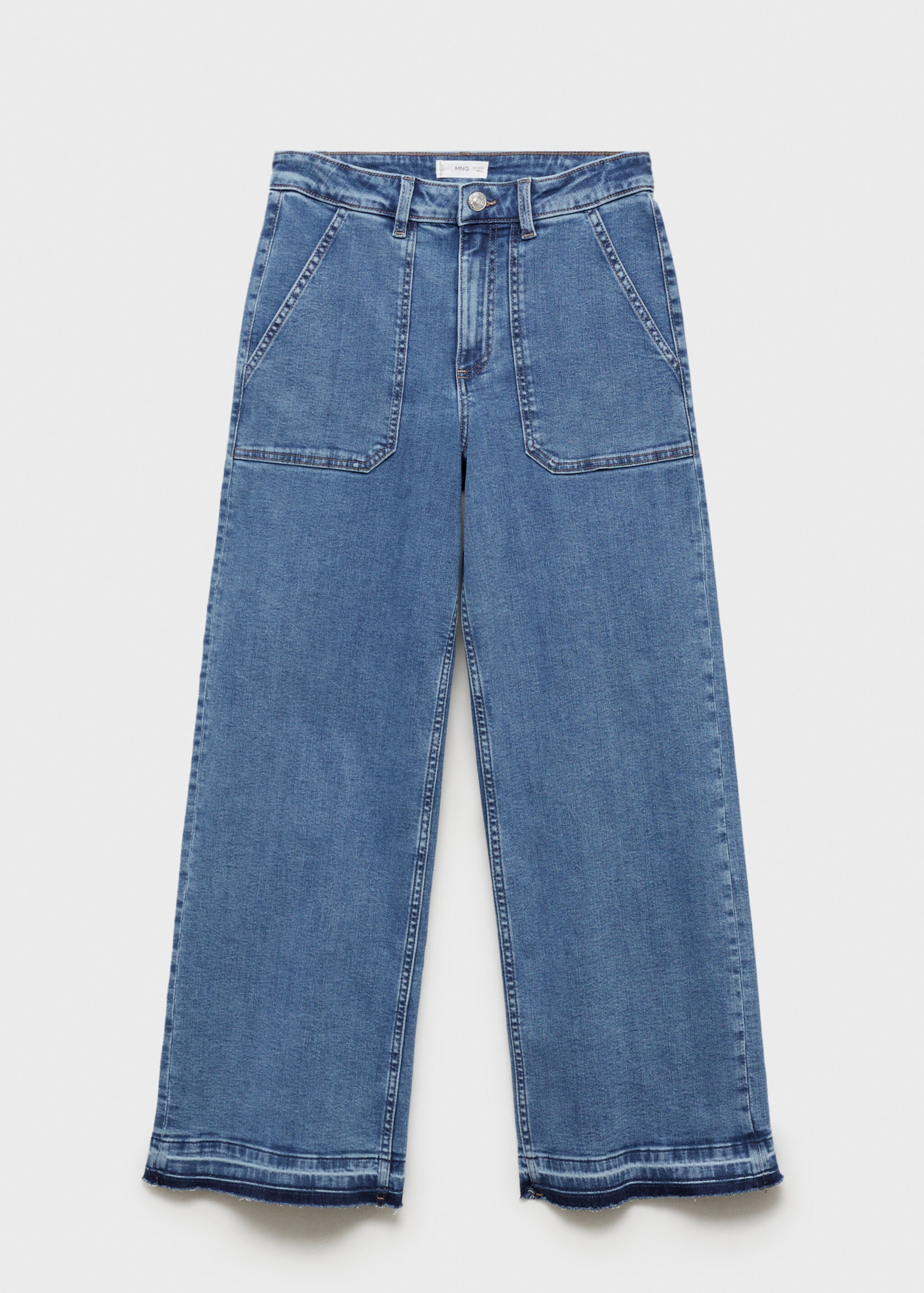 Jeans culotte bolsillos - Artículo sin modelo, Azul medio. Ref: 87001077-00.