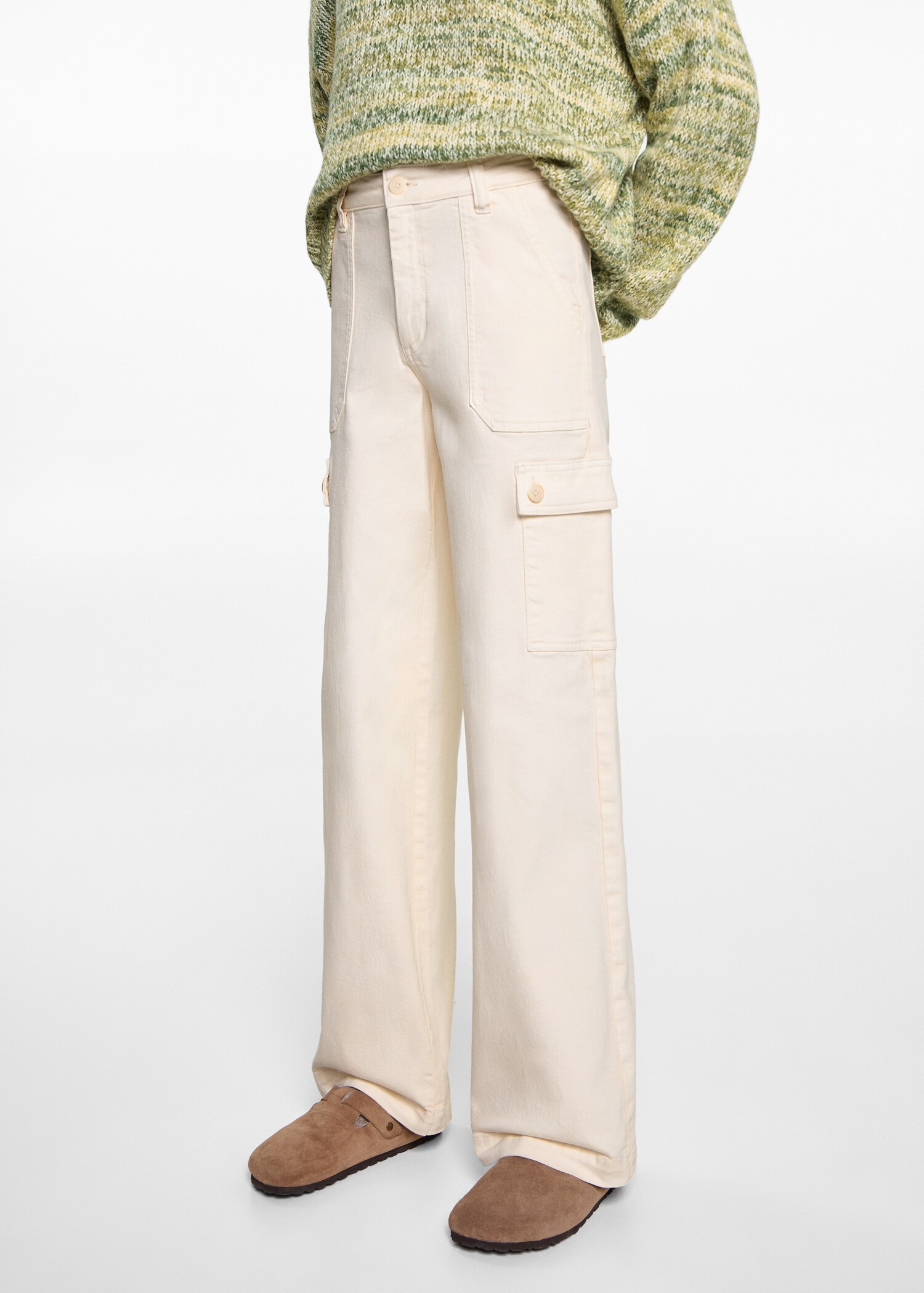 Culotte-Jeans mit Taschen - Mittlere Ansicht