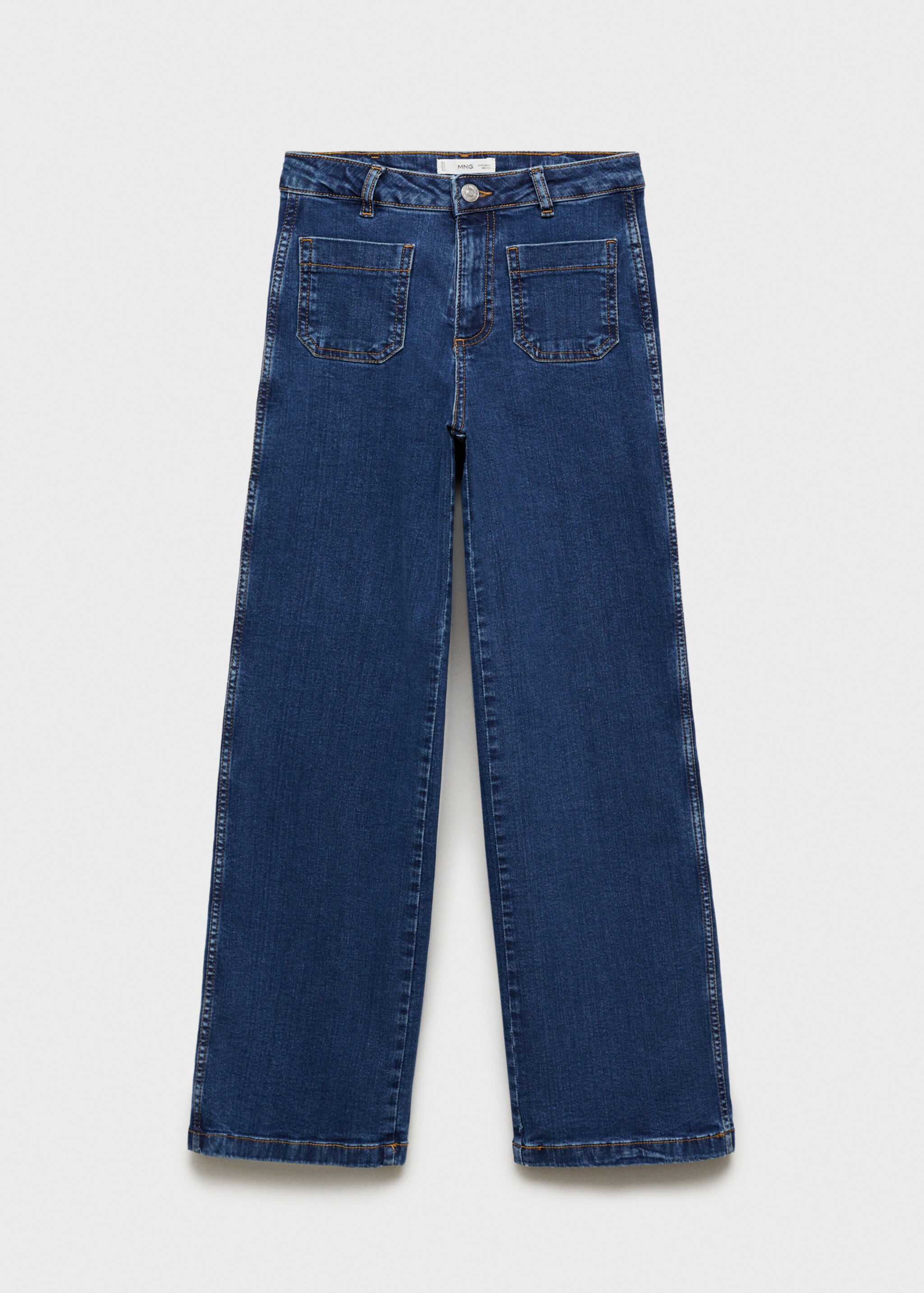 Jean droit poches - Article sans modèle, Bleu foncé. Ref: 87001091-00.