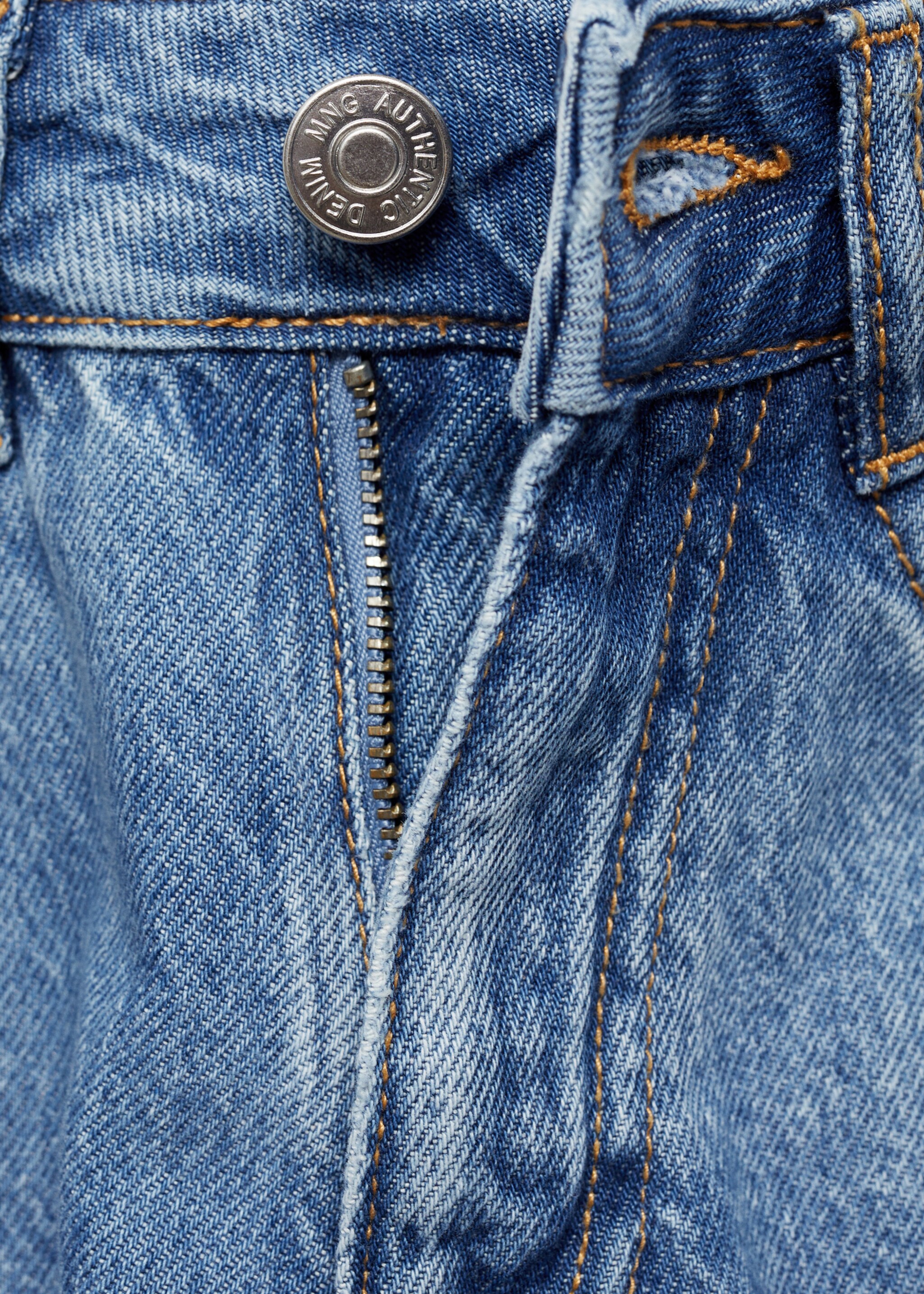 Jeans with braided sides - Details of the article 8, Medium Blue. Ref: 87001092-00.