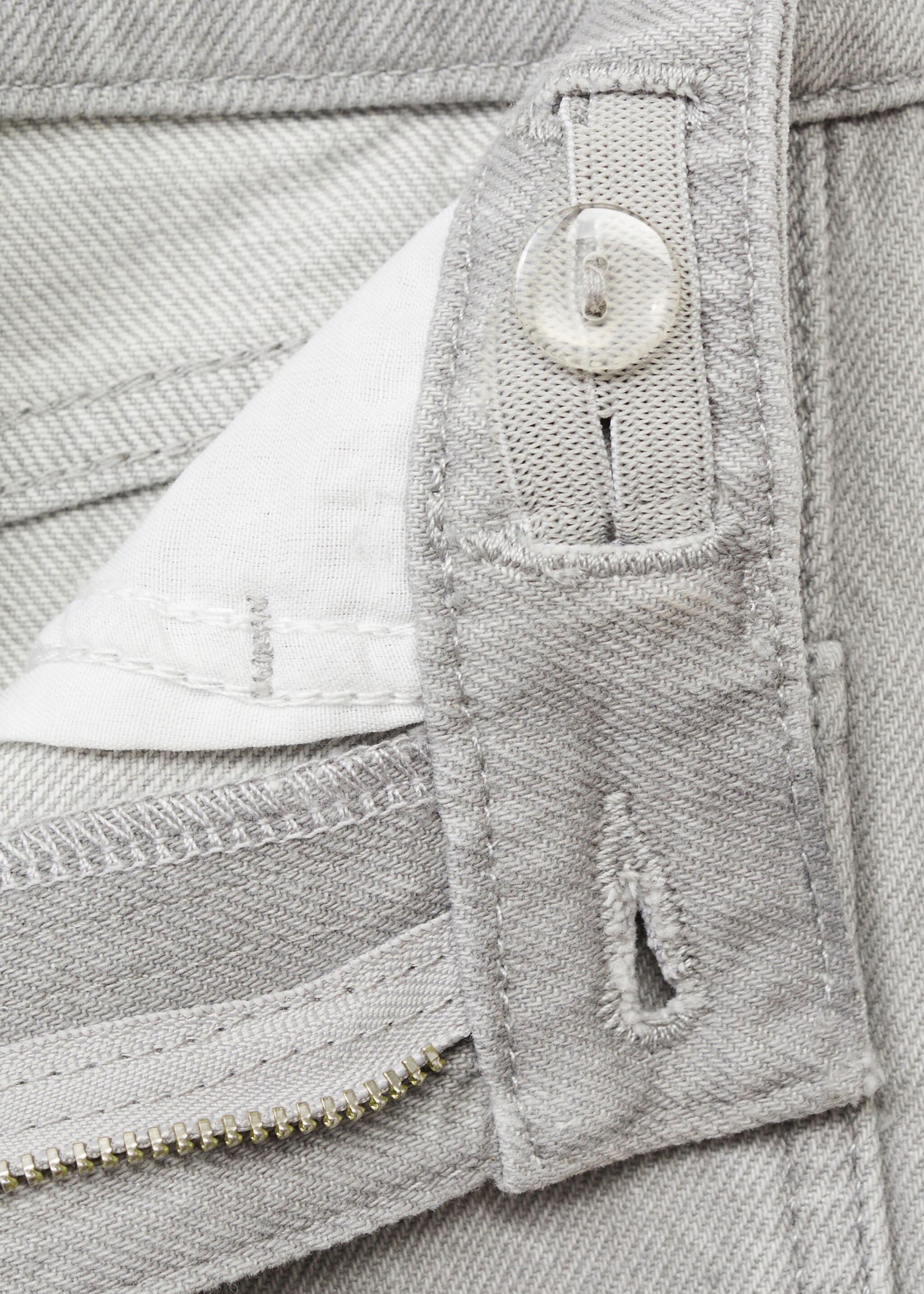 Decorative seam jeans - Details of the article 8, Denim Grey. Ref: 87001095-00.