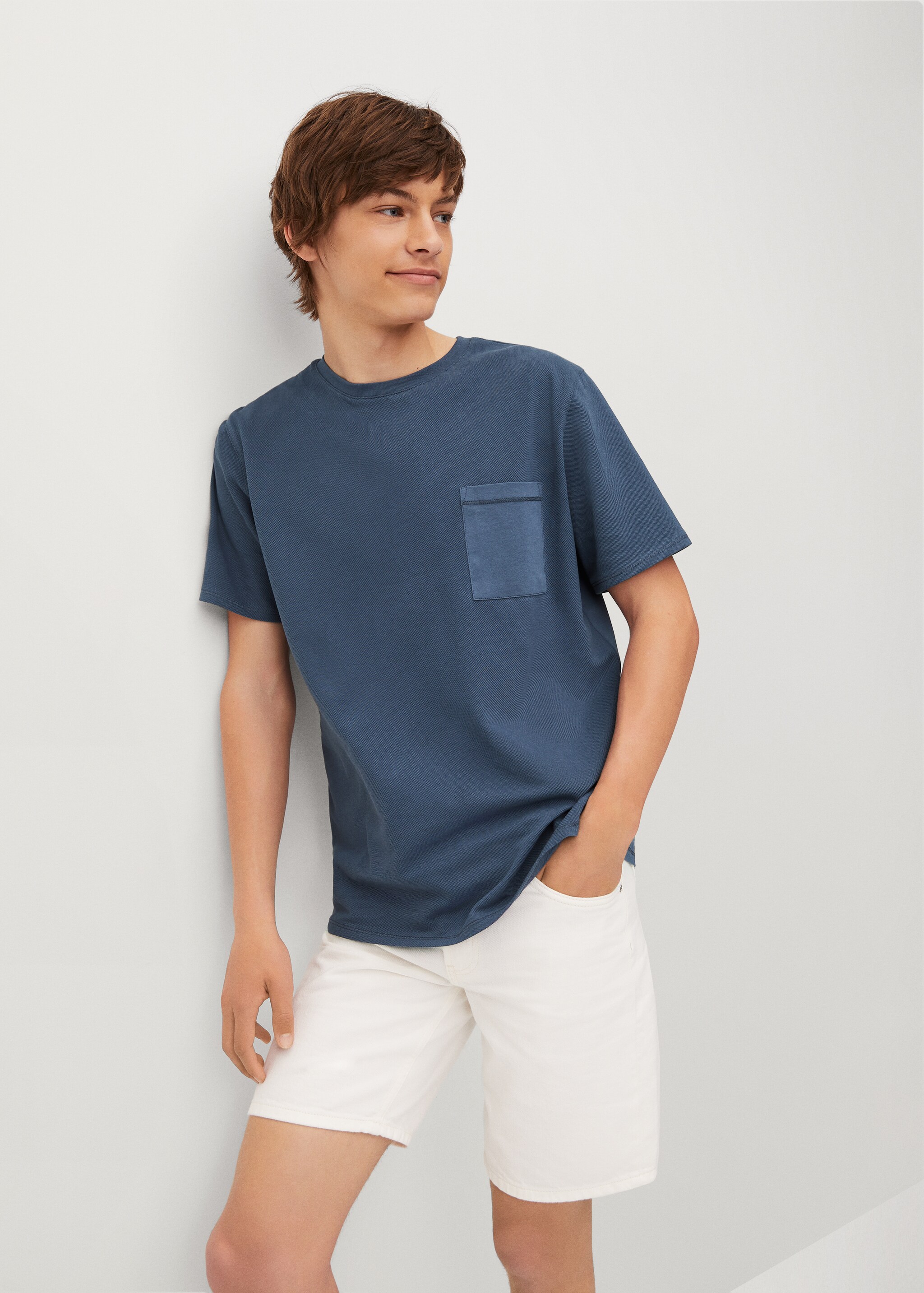 T-shirt piqué coton bio - Plan moyen