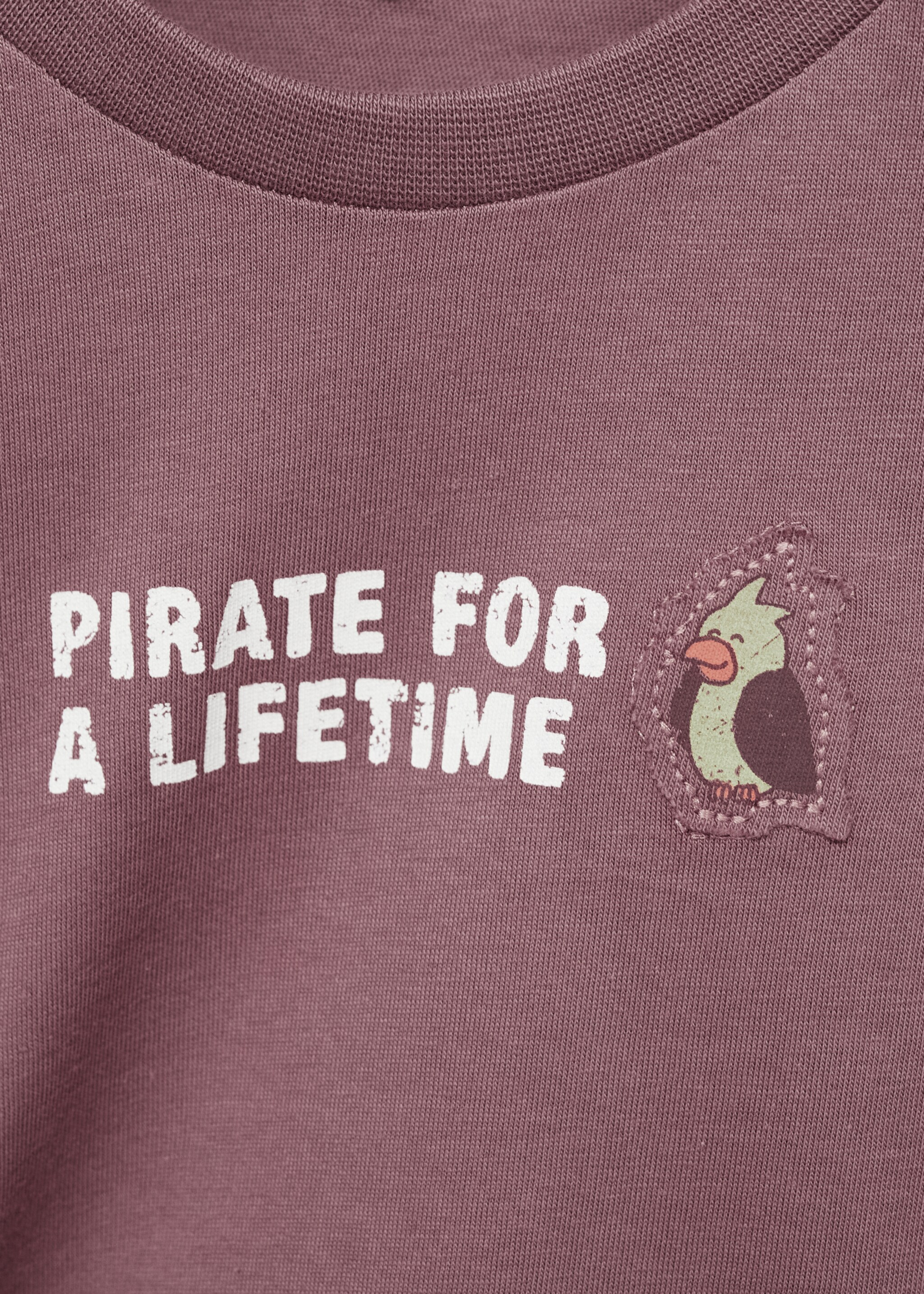 T-Shirt mit Schriftzug - Detail des Artikels 8, Kirschrot. Ref: 87001529-00.