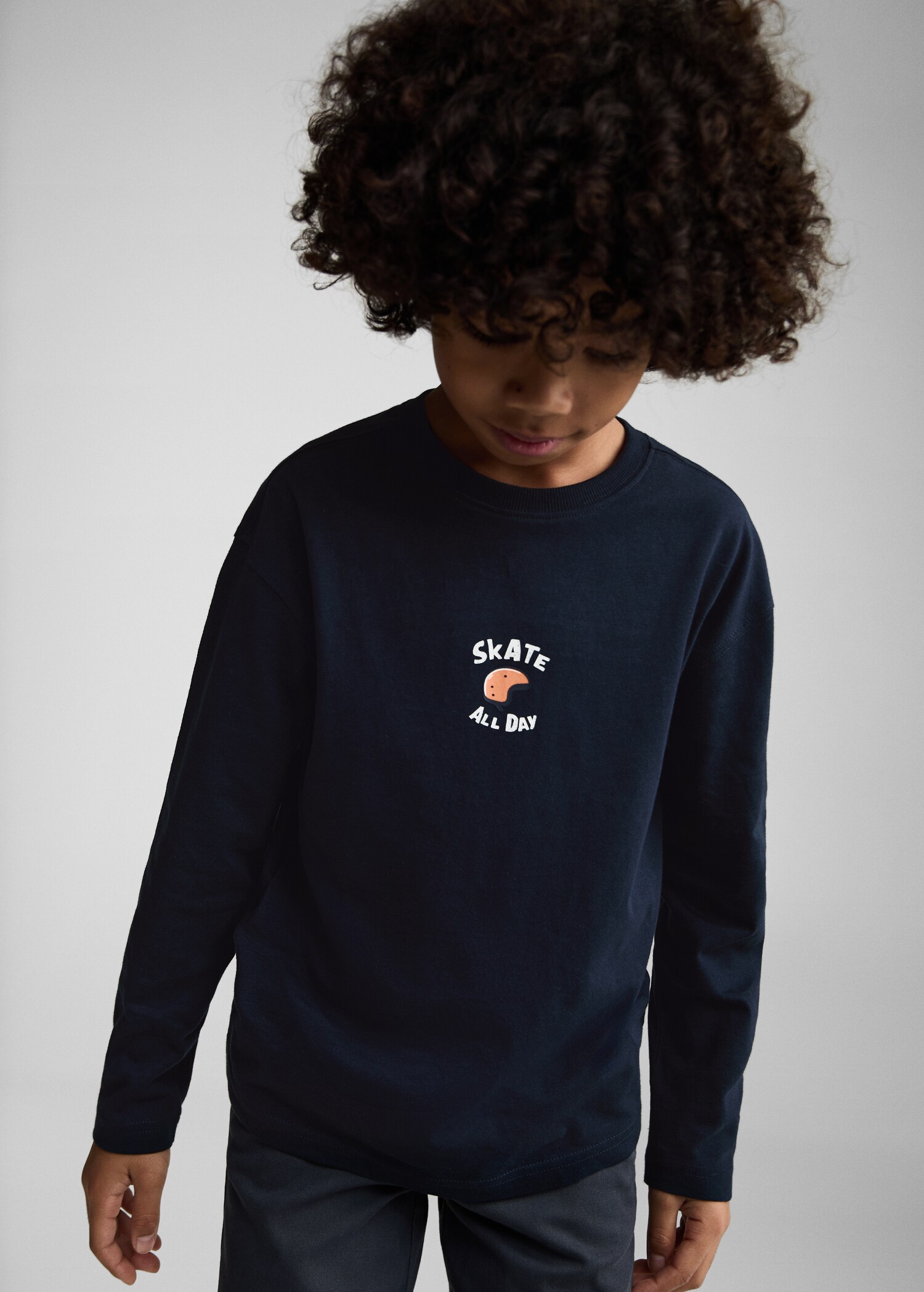 T-shirt coton imprimé - Plan moyen