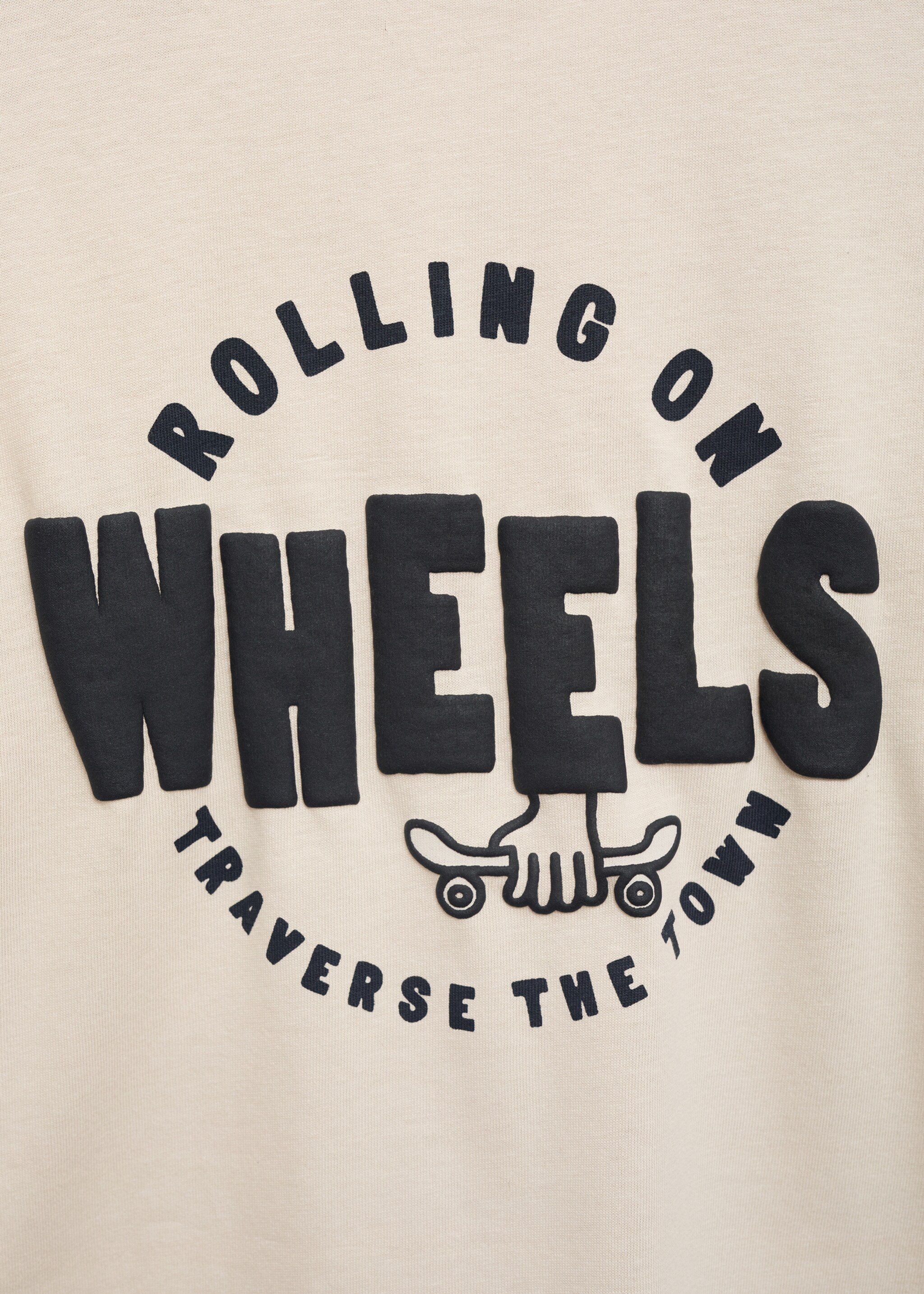 Printed cotton-blend t-shirt - Details of the article 0, Ice Grey. Ref: 87001532-00.