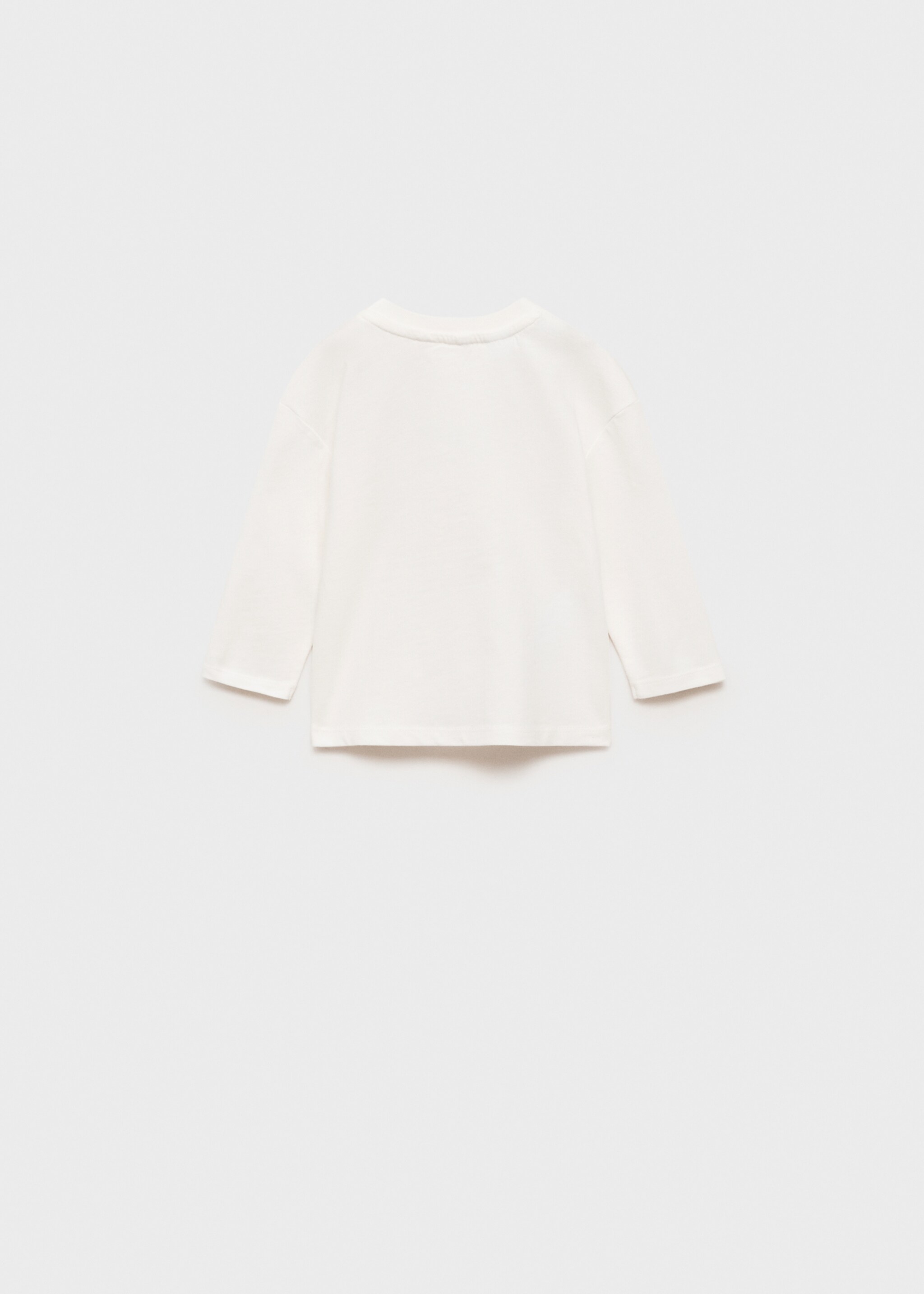 Printed long sleeve t-shirt - Reverse of the article, Off White. Ref: 87001534-00.
