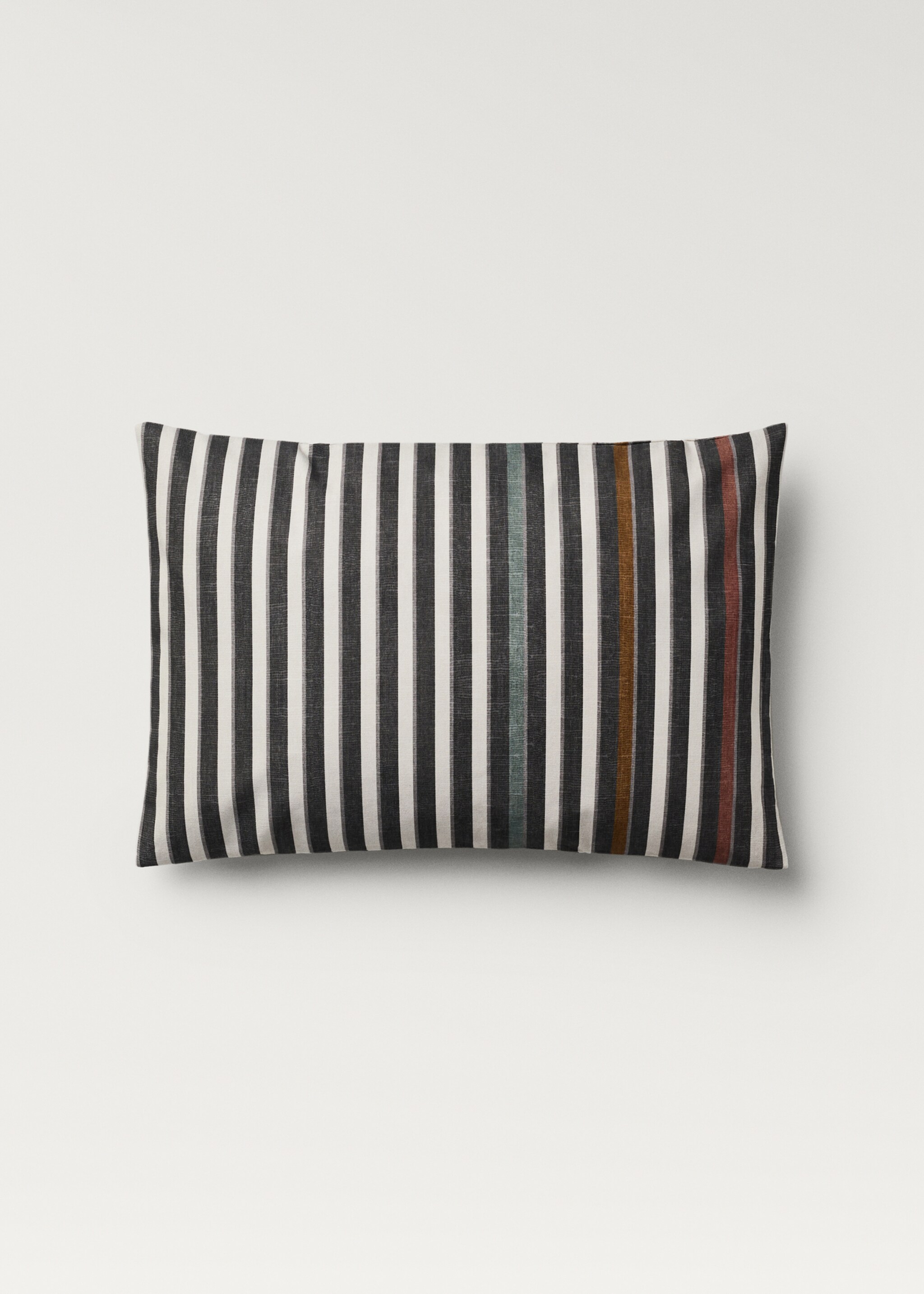 Cushion cover with printed stripes 40x60 cm - Article without model, Light/Pastel Grey. Ref: 87002030-00.