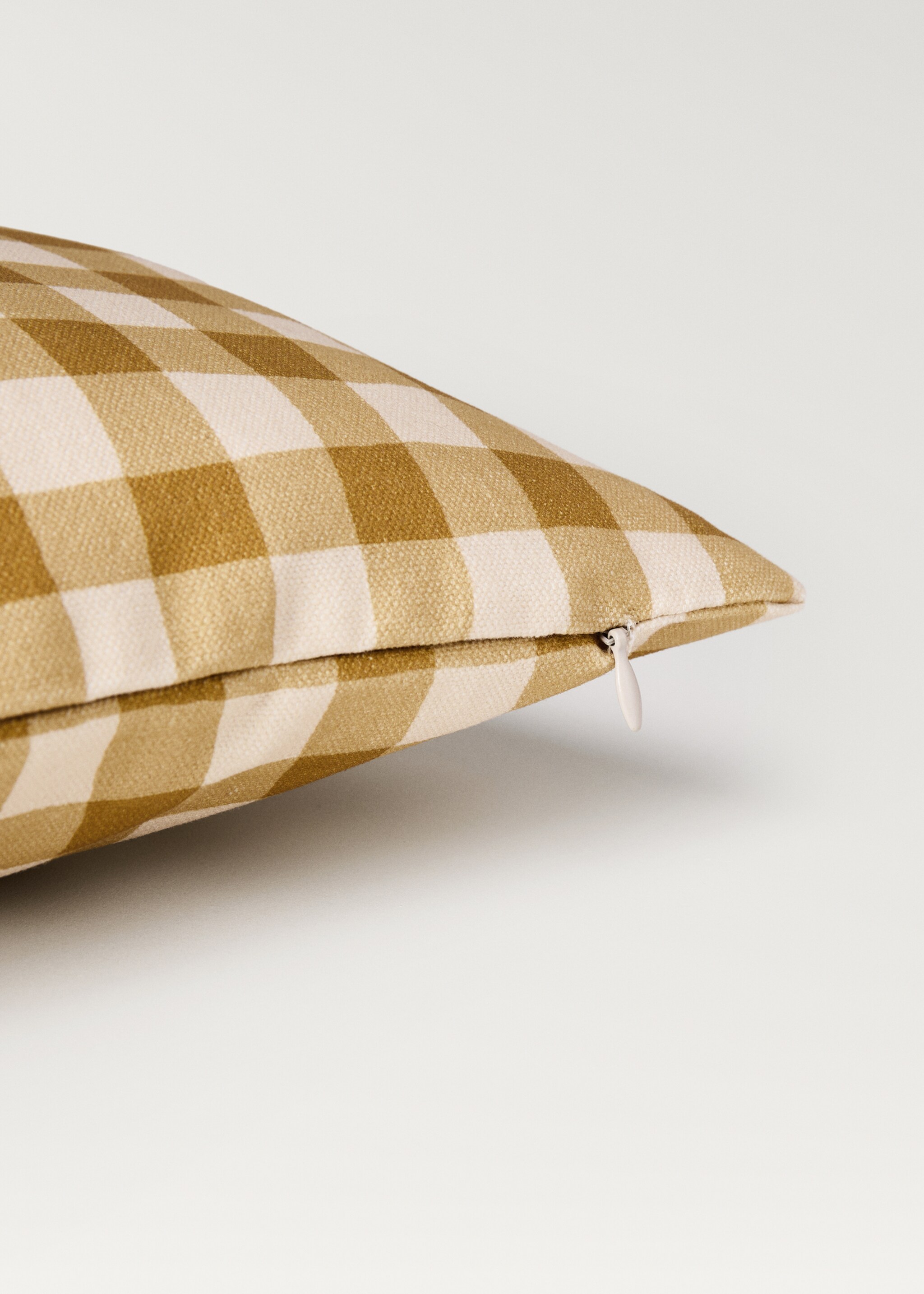 Βαμβακερή μαξιλαροθήκη με καρό σχέδιο 30x50 εκ - Λεπτομέρεια του προϊόντος 1, Πράσινο Μήλο. Ref: 87002031-00.