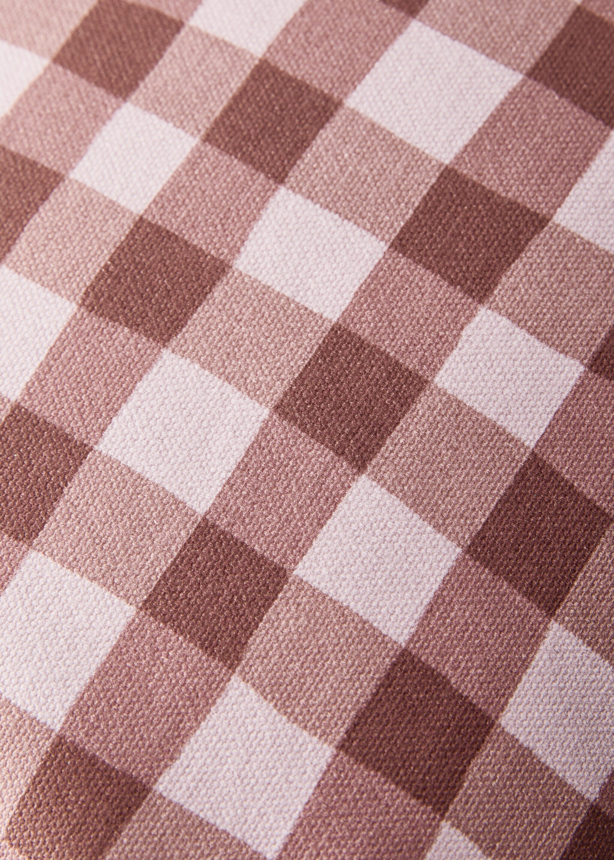 Cotton gingham check cushion cover 30x50 cm - Details of the article 3, Pink. Ref: 87002031-00.