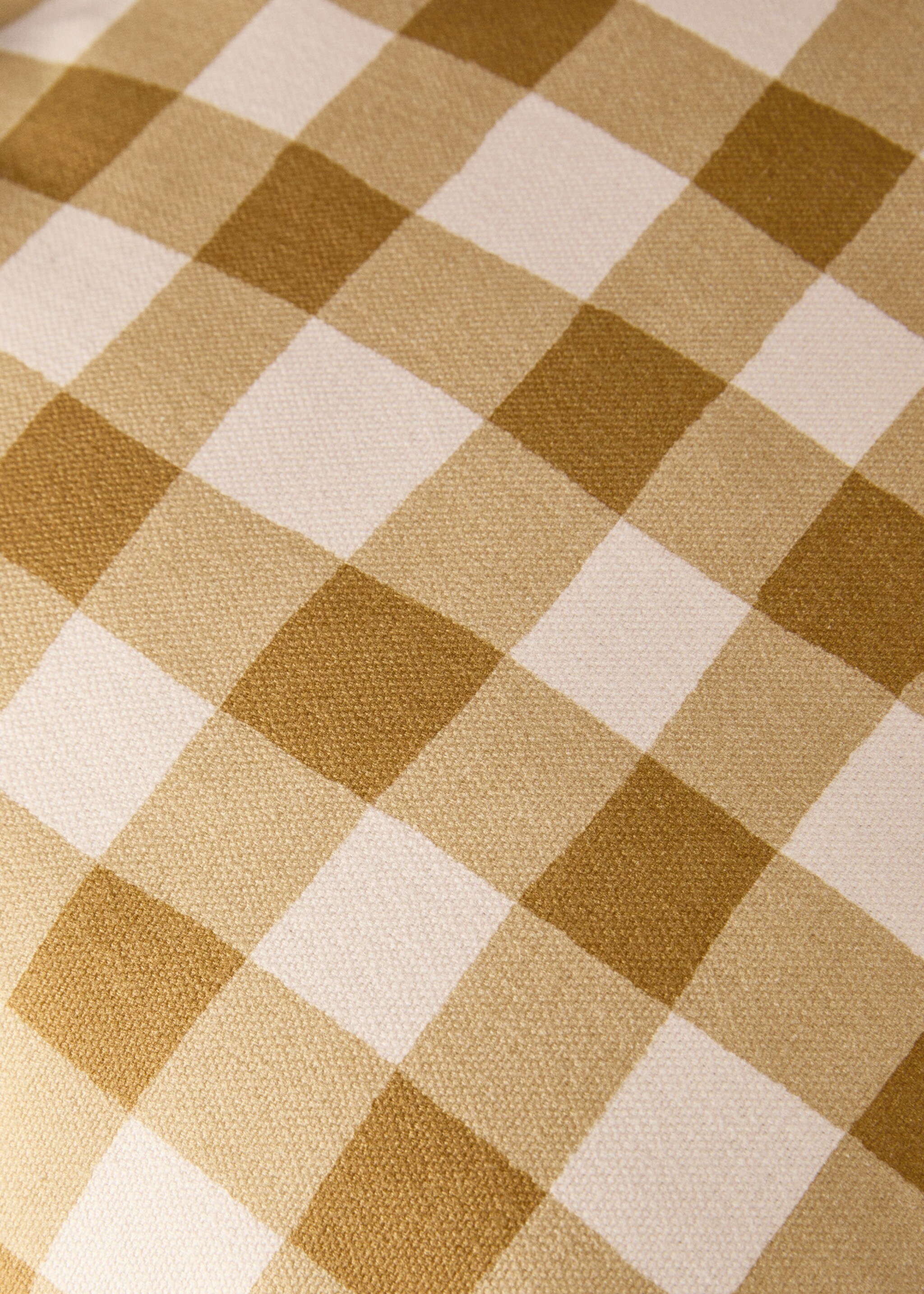 Cotton gingham check cushion cover 40x60 cm - Details of the article 3, Green Apple. Ref: 87002032-00.