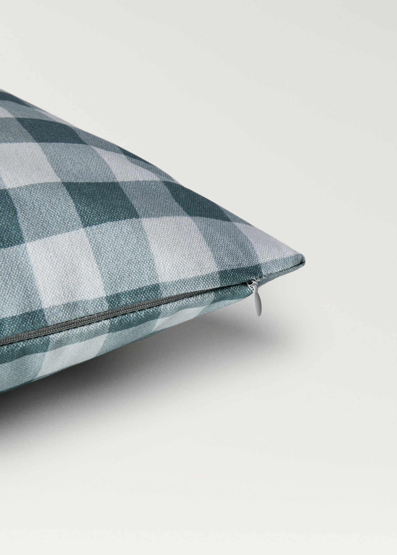 Cotton gingham check cushion cover 40x60 cm - Details of the article 1