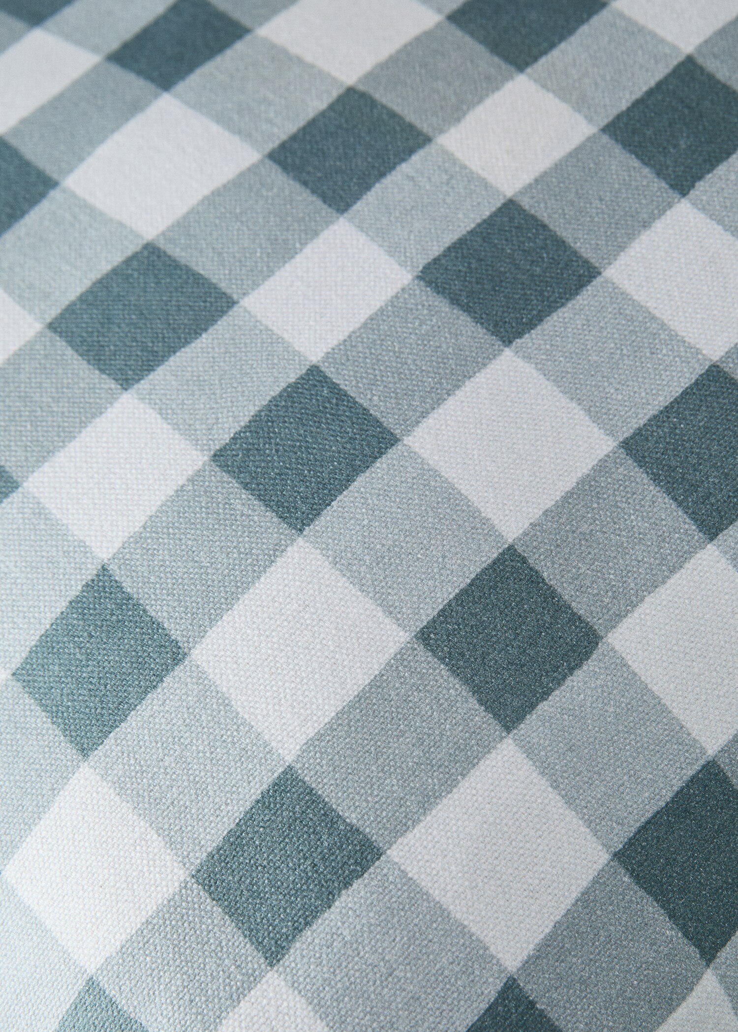 Cotton gingham check cushion cover 40x60 cm - Details of the article 3