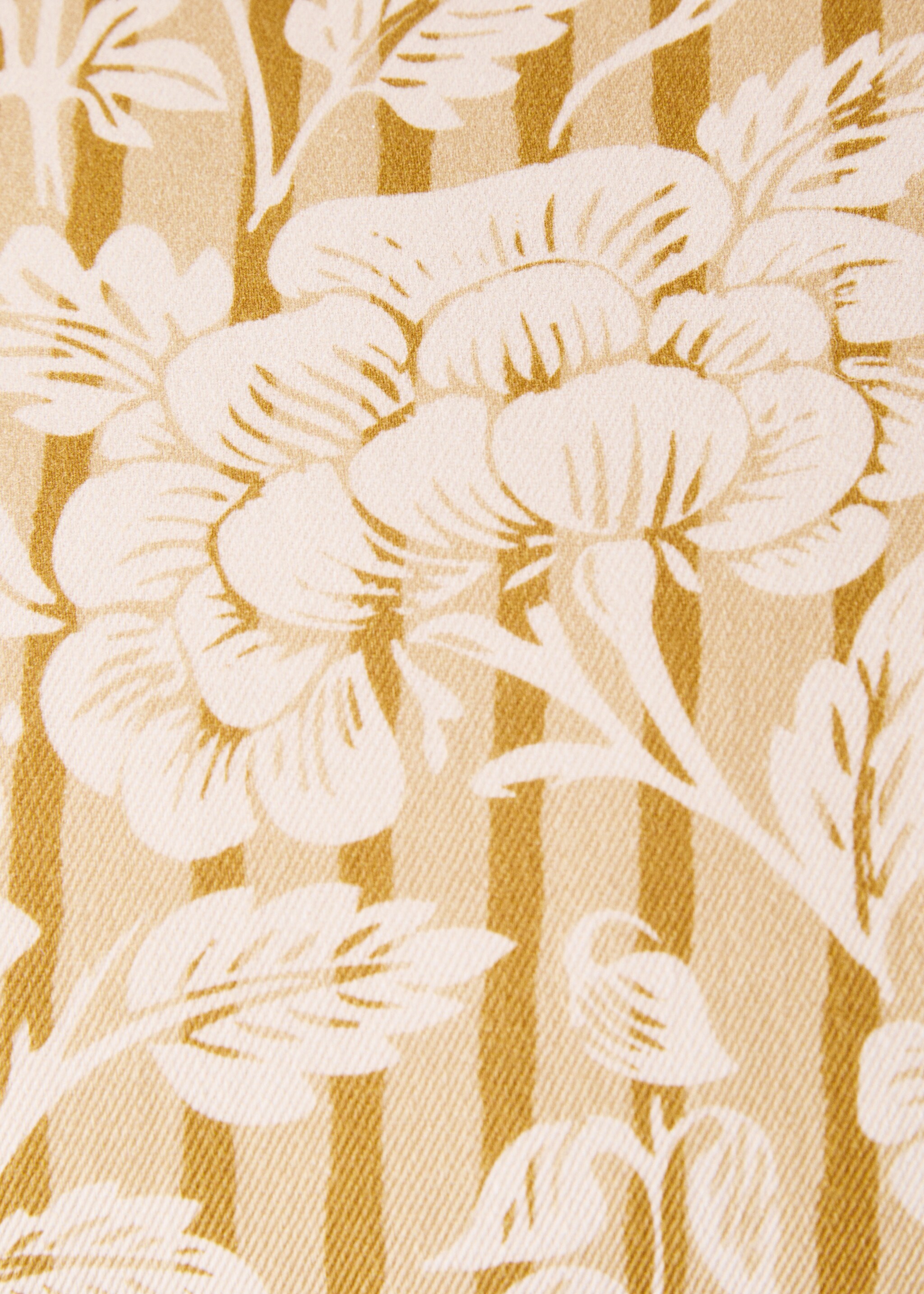 Housse de coussin imprimé à fleurs et rayures 30x50 cm - Détail de l'article 1, Vert pomme. Ref: 87002033-00.