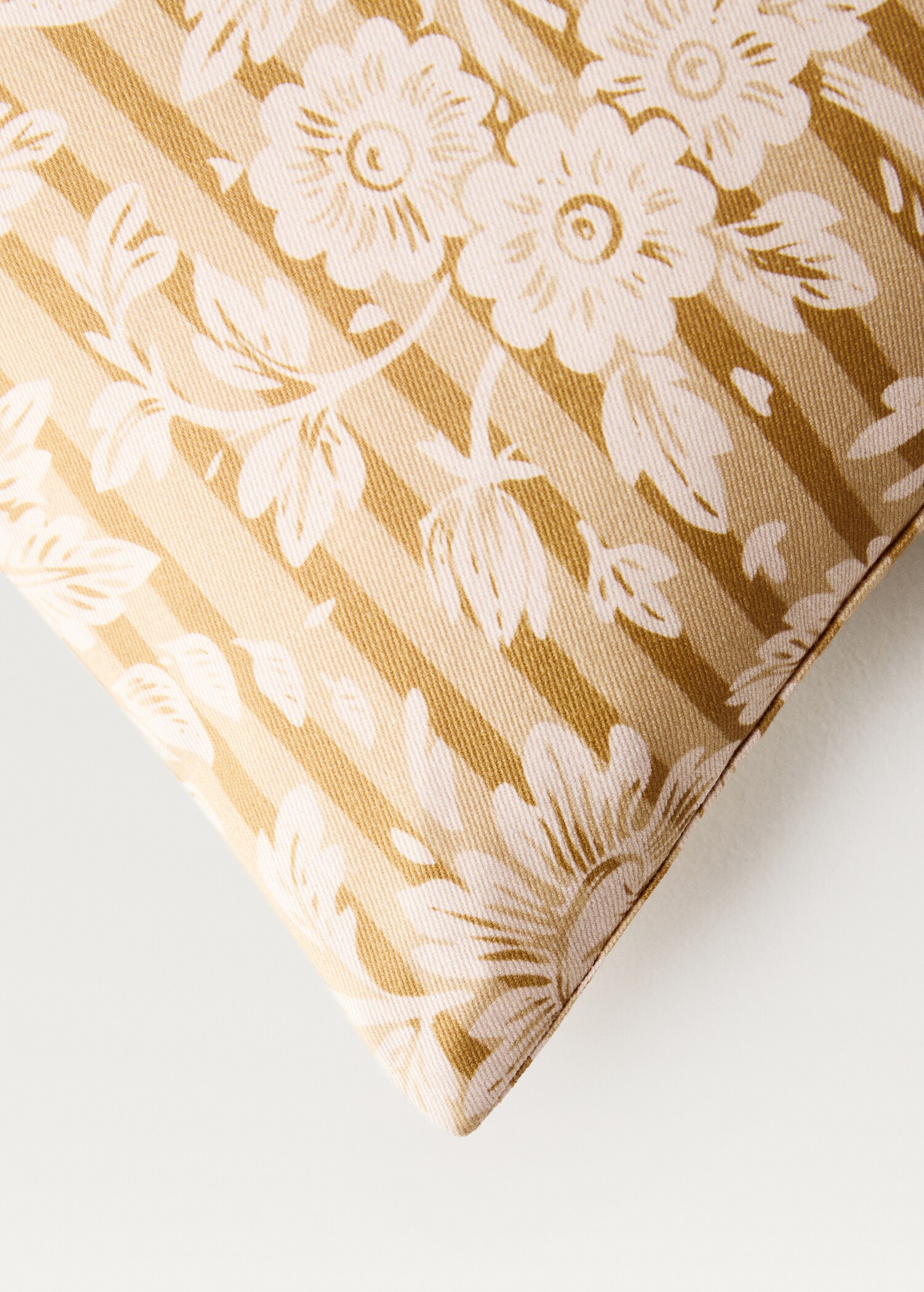 Housse de coussin imprimé à fleurs et rayures 30x50 cm - Détail de l'article 3