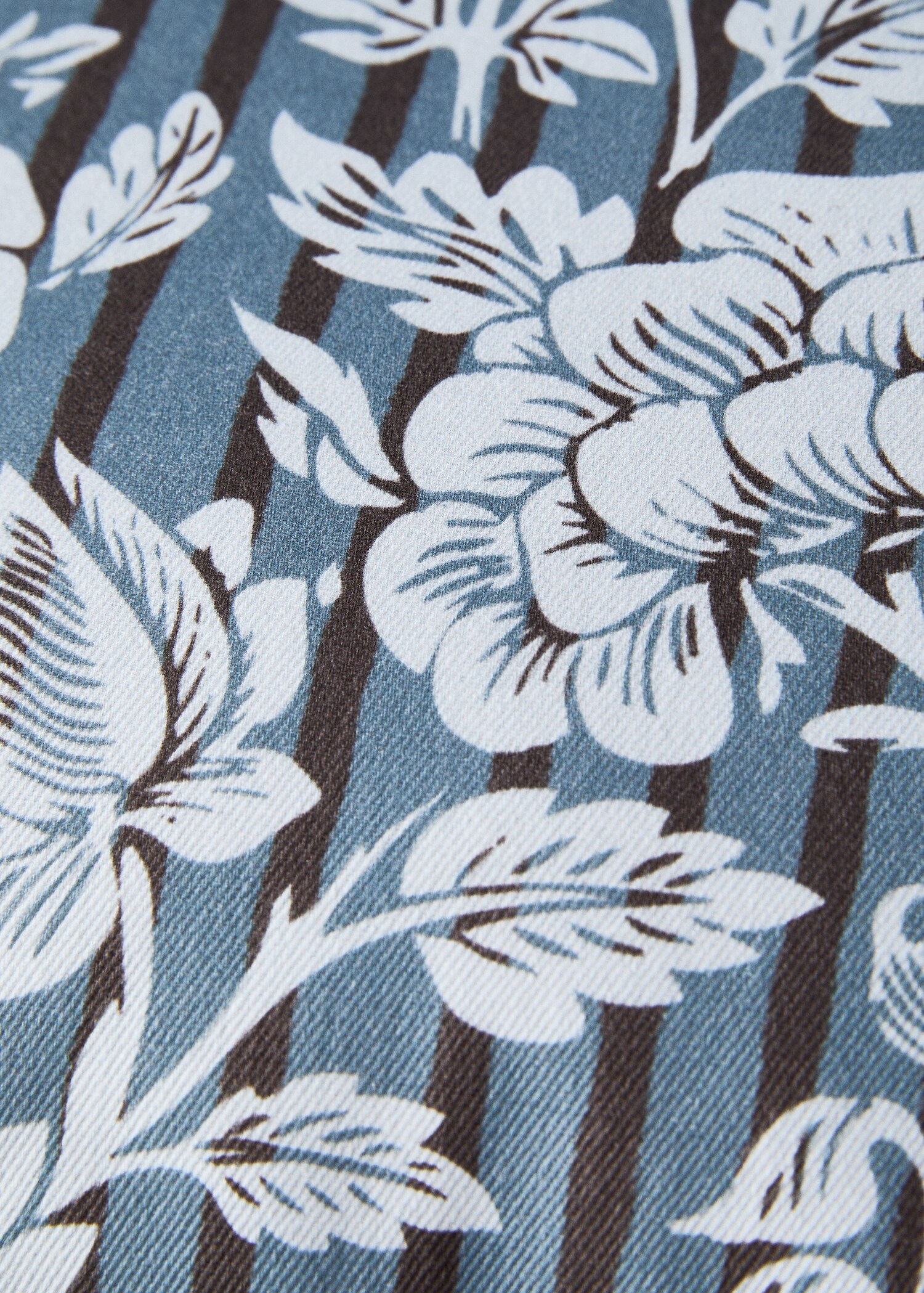 Housse de coussin imprimé à fleurs et rayures 30x50 cm - Détail de l'article 1