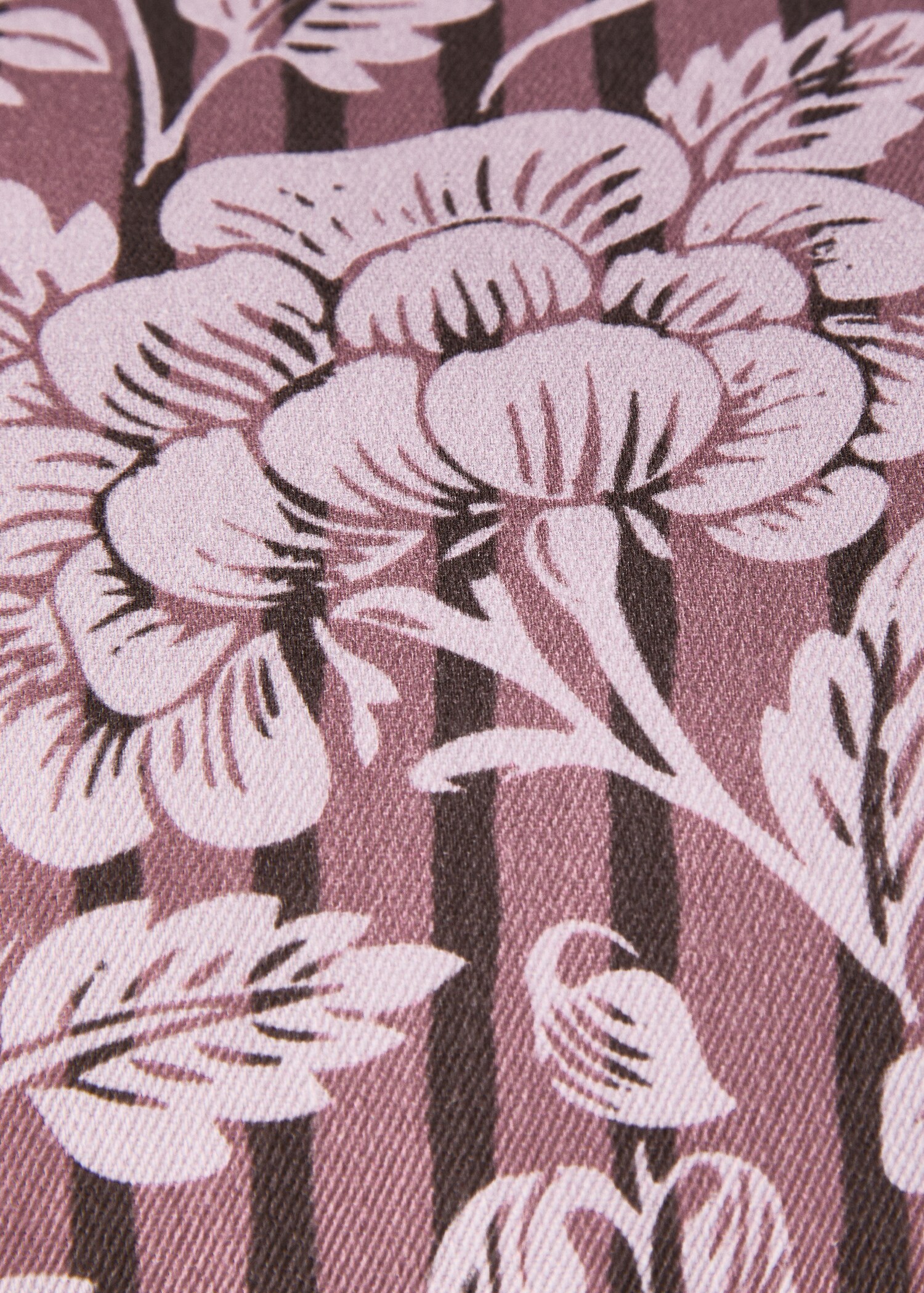 Housse de coussin imprimé à fleurs et rayures 30x50 cm - Détail de l'article 1