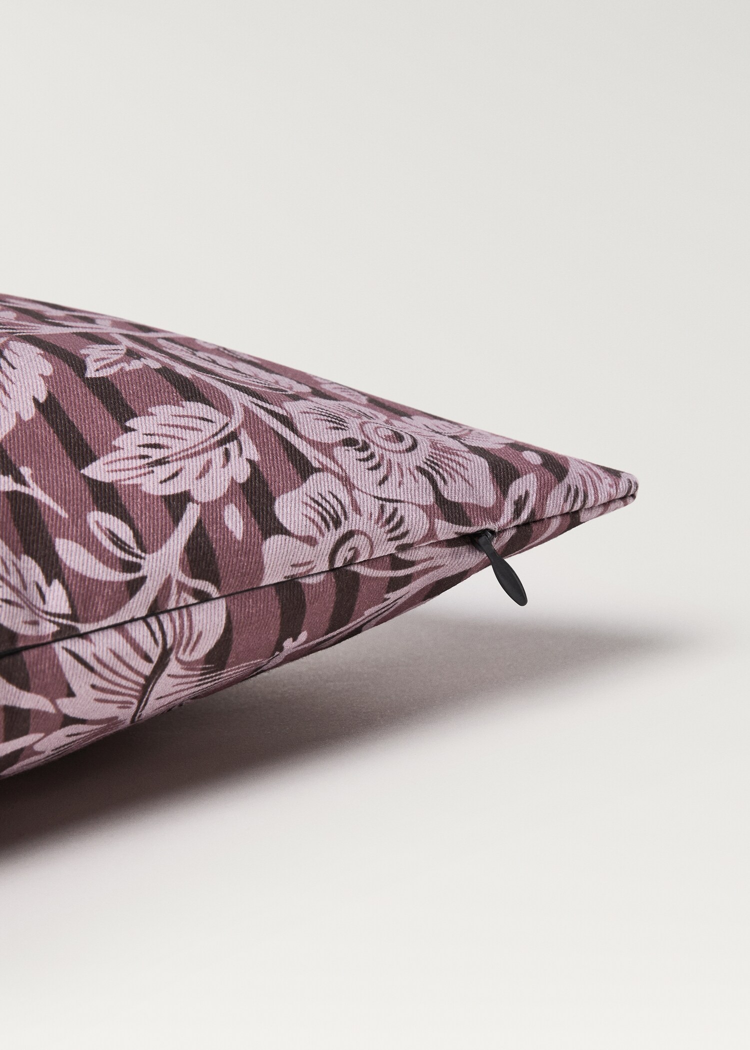 Housse de coussin imprimé à fleurs et rayures 30x50 cm - Détail de l'article 2