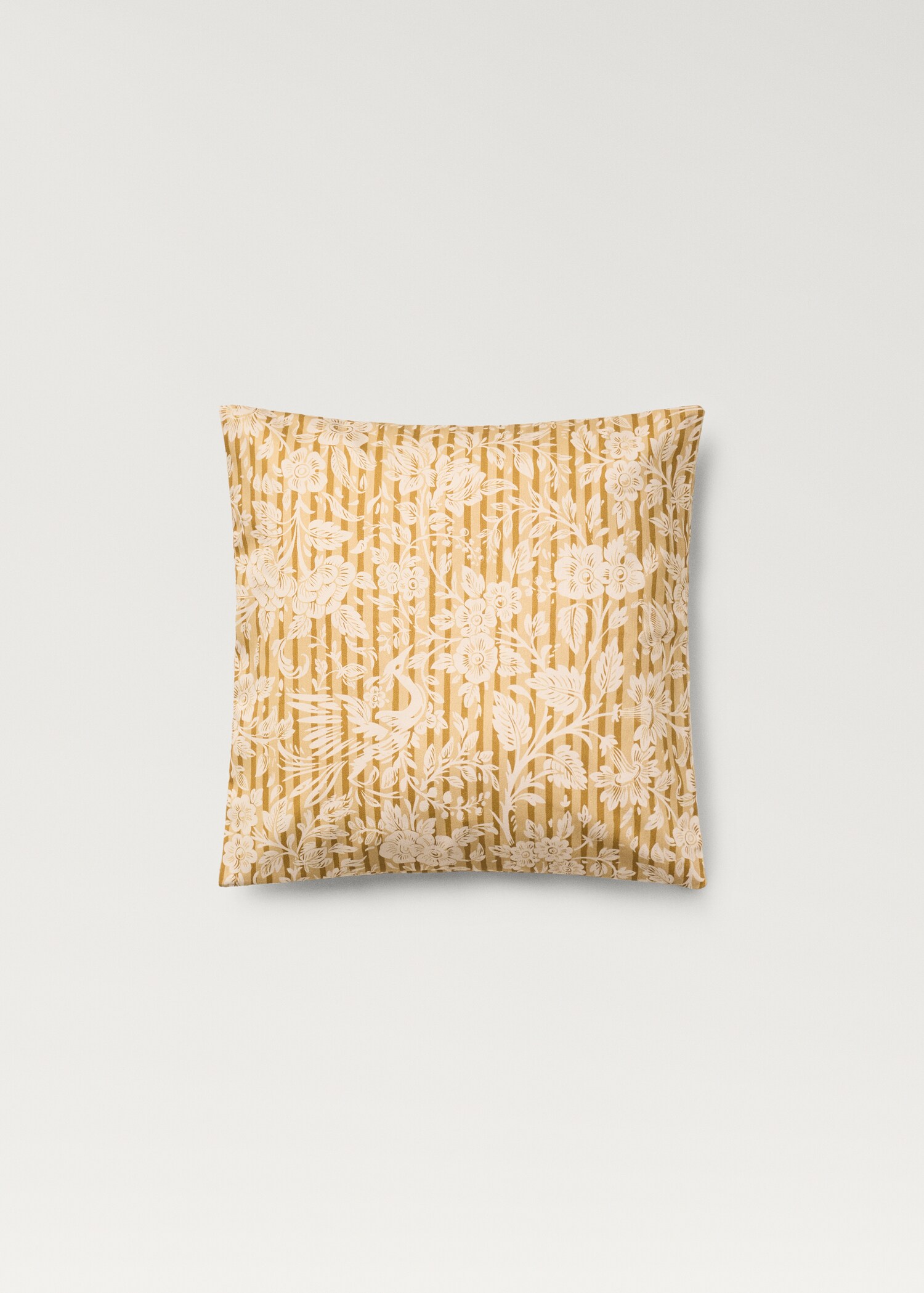 Kuddfodral med blom- och randtryck 45x45 cm - Artikel utan modell