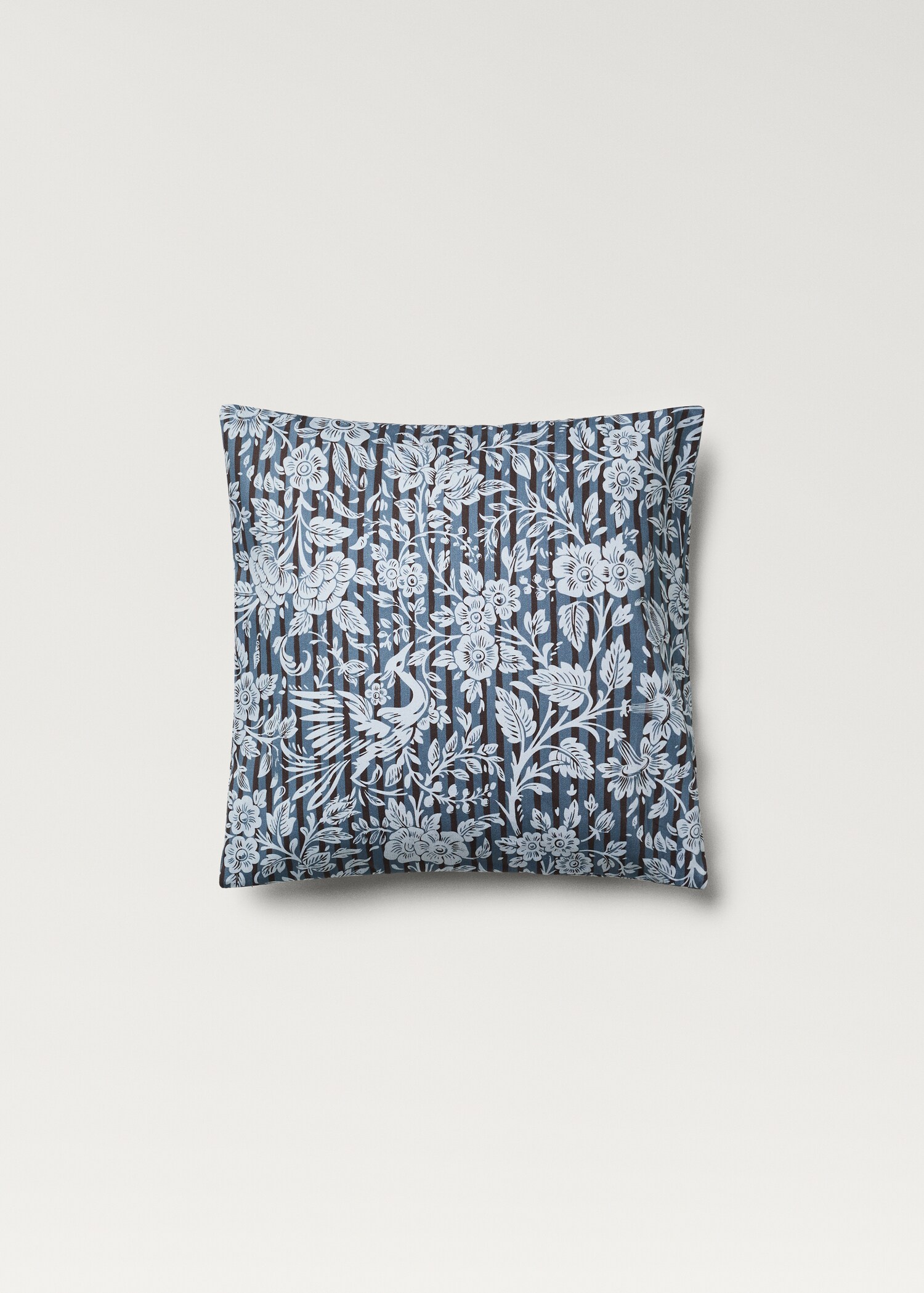 Kuddfodral med blom- och randtryck 45x45 cm - Artikel utan modell