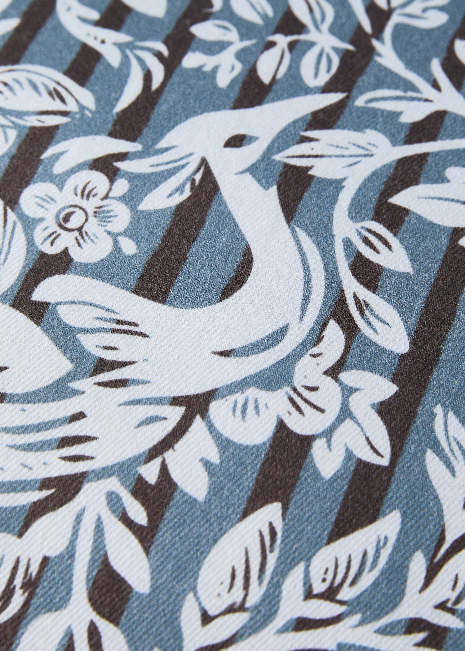 Kuddfodral med blom- och randtryck 45x45 cm - Detaljer om artikeln 1