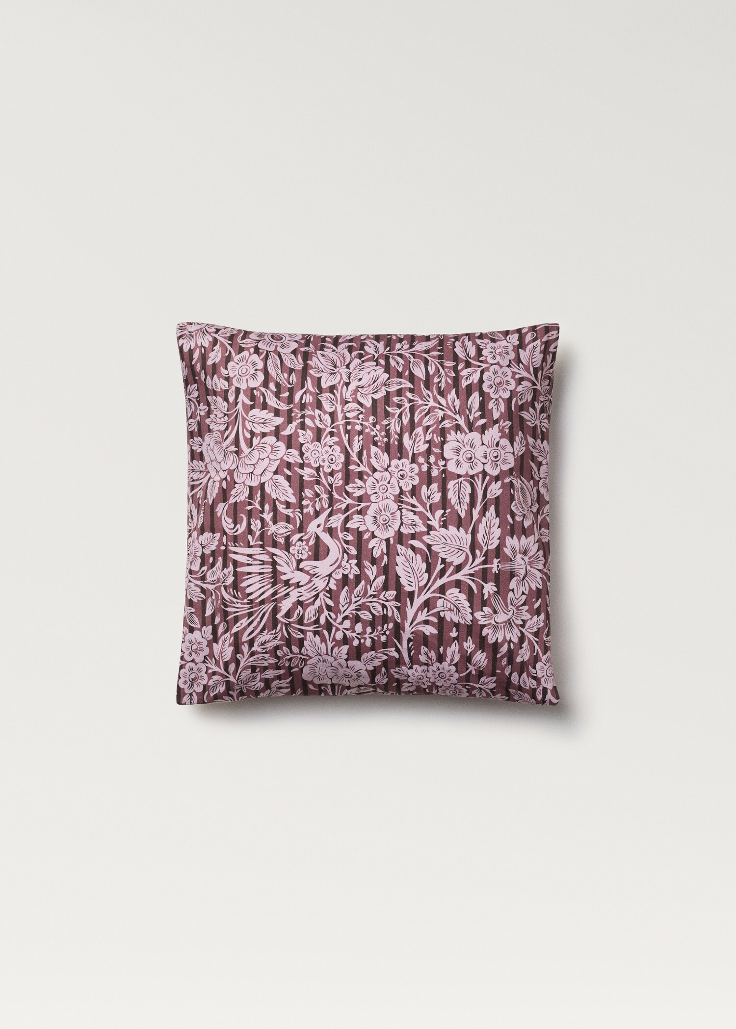 Kuddfodral med blom- och randtryck 45x45 cm - Artikel utan modell