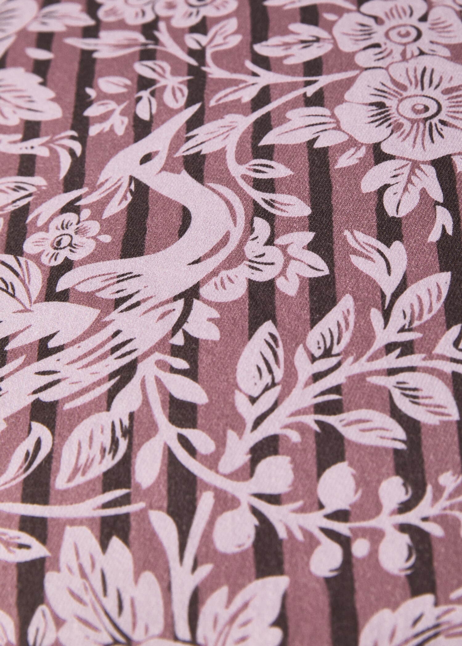 Kuddfodral med blom- och randtryck 45x45 cm - Detaljer om artikeln 1