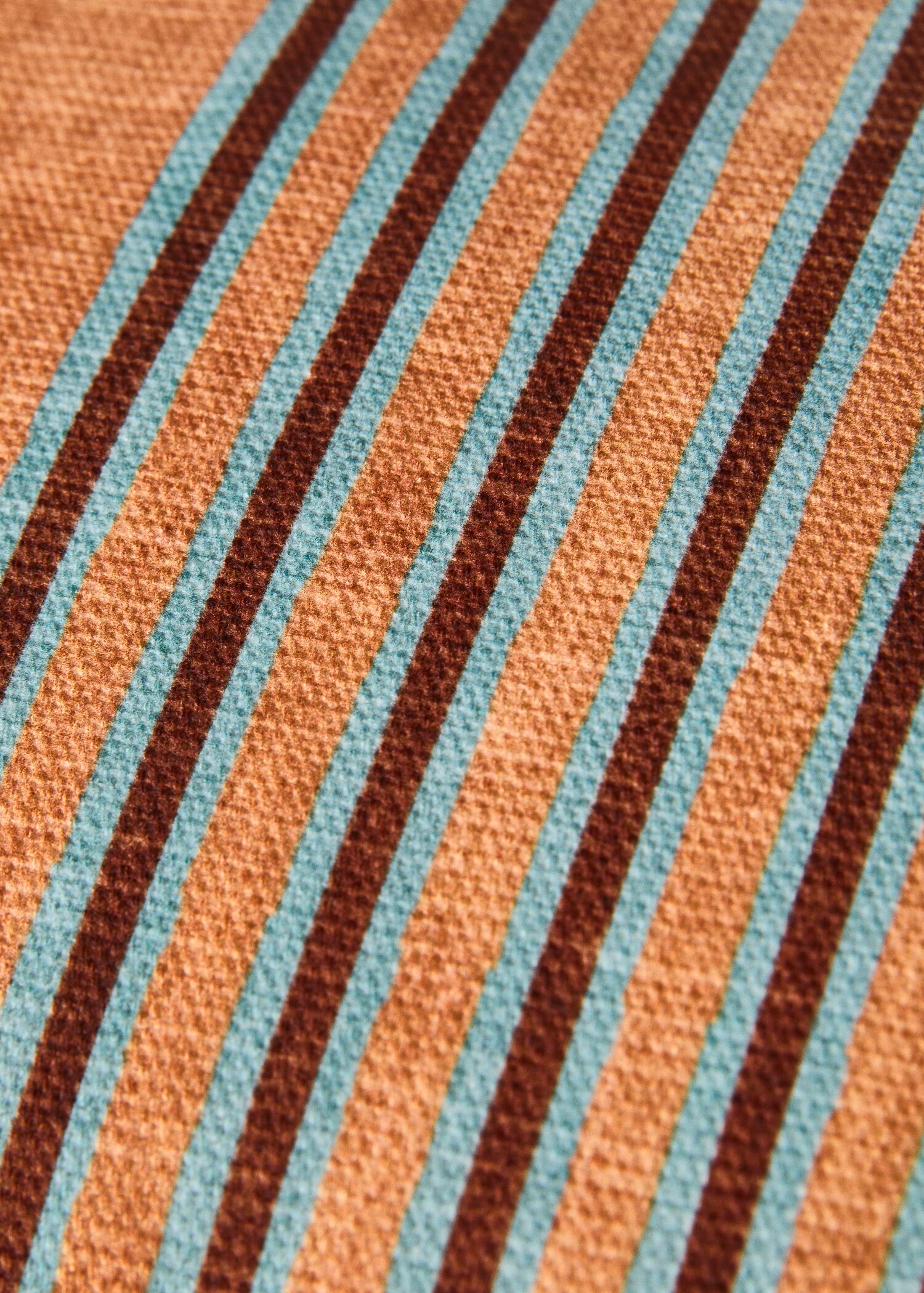 Kuddfodral med konstrasterande kant och flerfärgade ränder 30x50 cm - Detaljer om artikeln 1