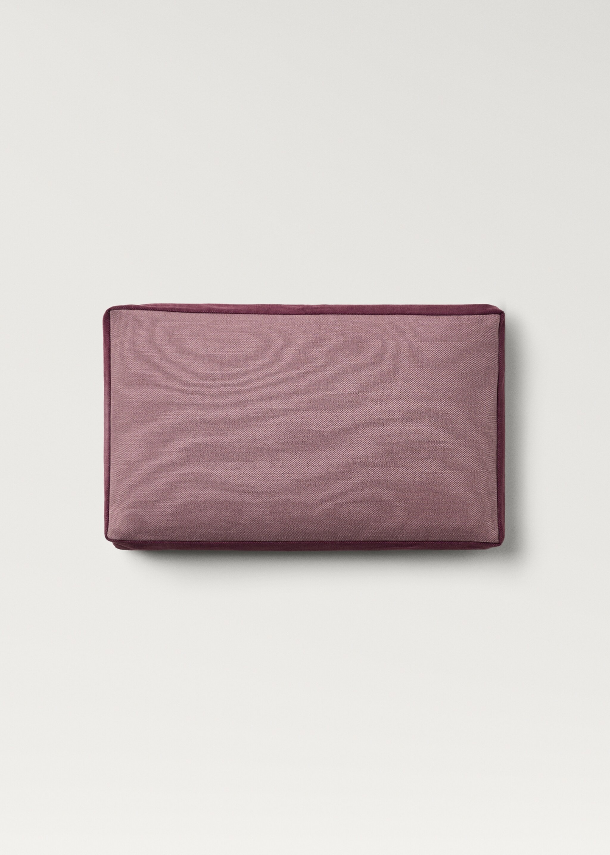 Linen two-tone box cushion cover 30x50 cm - Article without model, Medium Pink. Ref: 87002037-00.